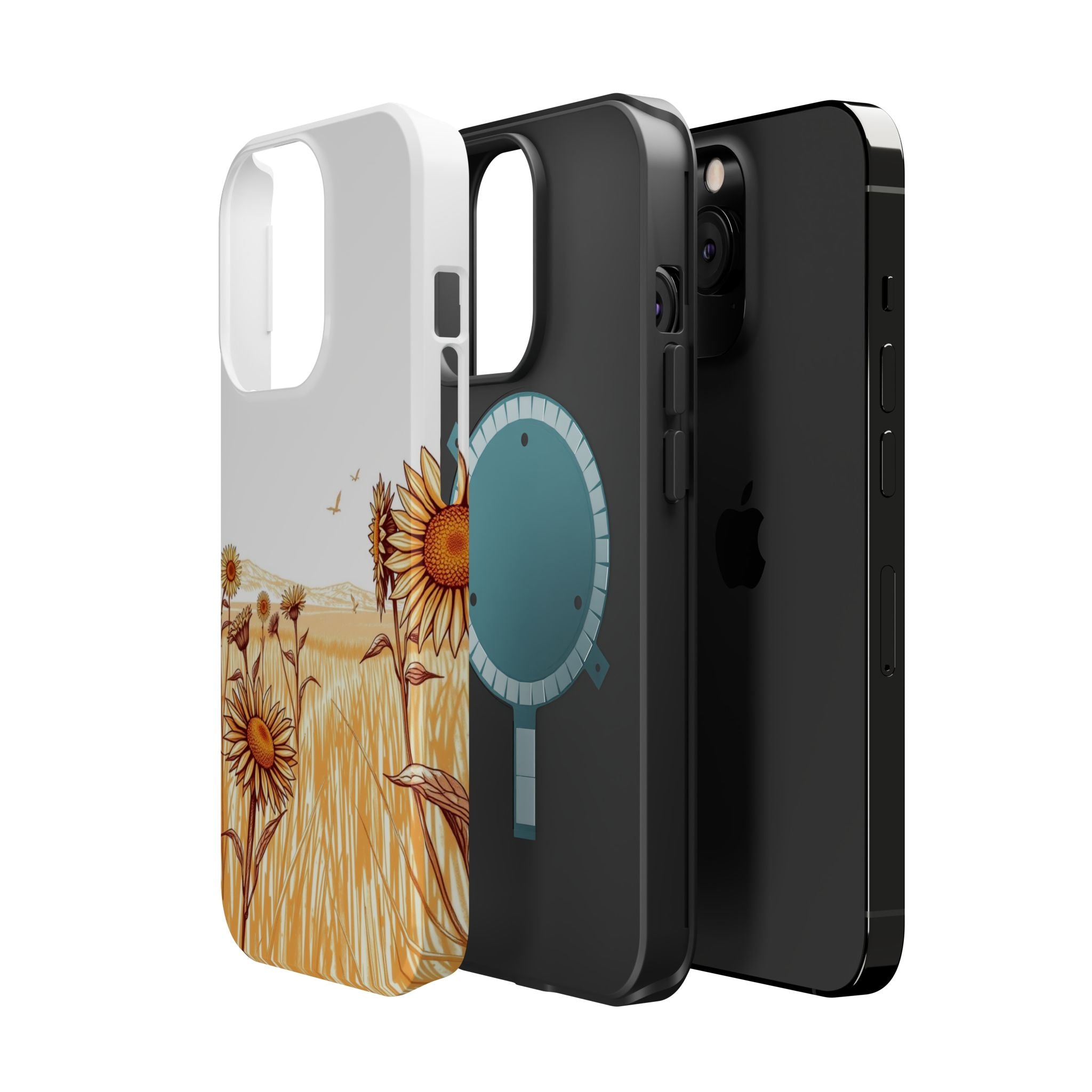 iPhone Burnt Orange And Sand Sunflower Prairie Soft iPhone Finish · iPhone Case