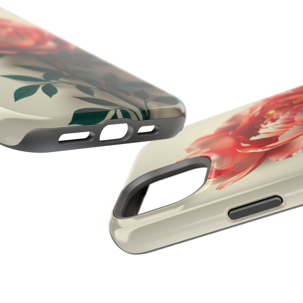 iPhone Emerald Green And Gold Peony Bouquet Slim iPhone Everyday · iPhone Case