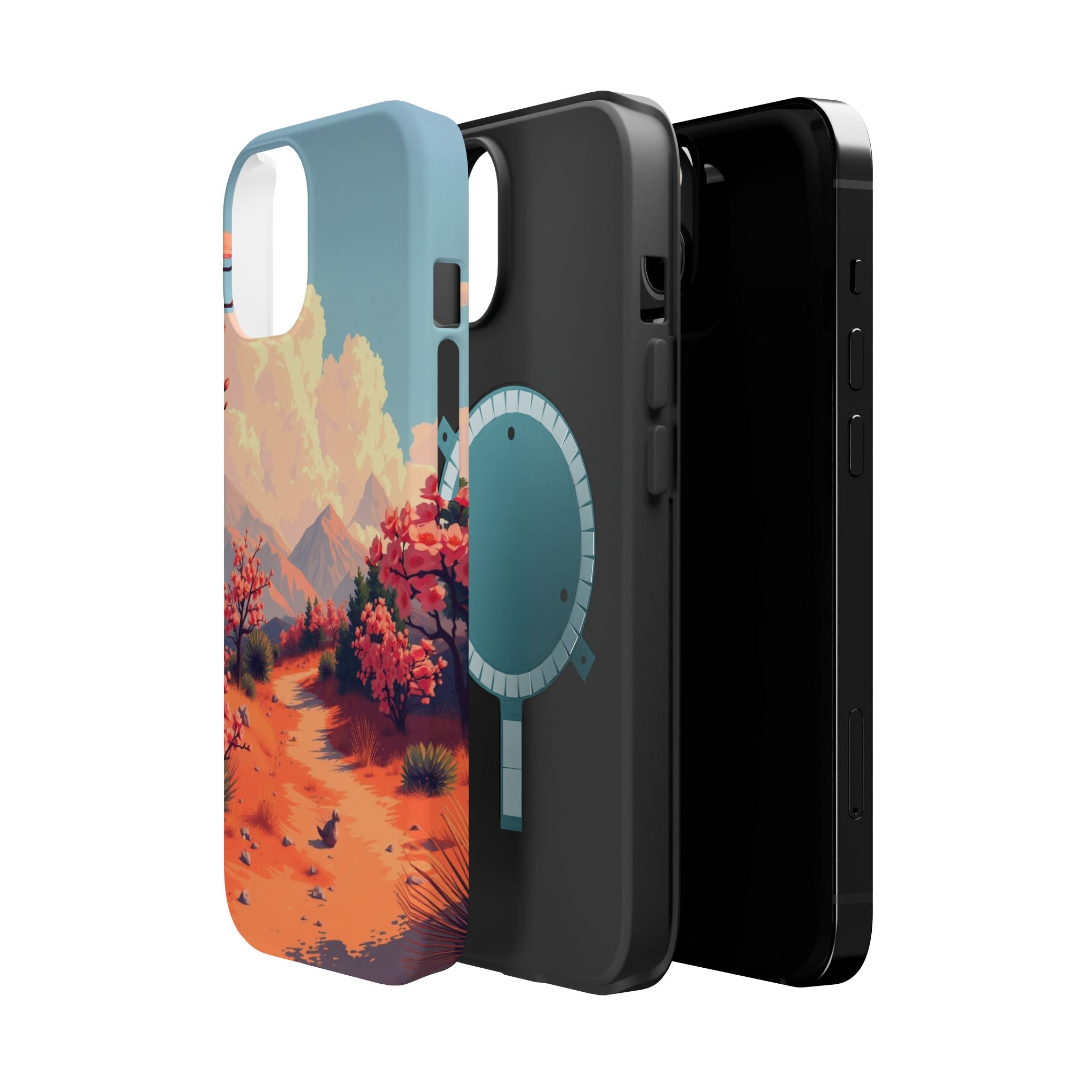 iPhone Burnt Orange And Sand Blossom Trail Slim iPhone Everyday · iPhone Case