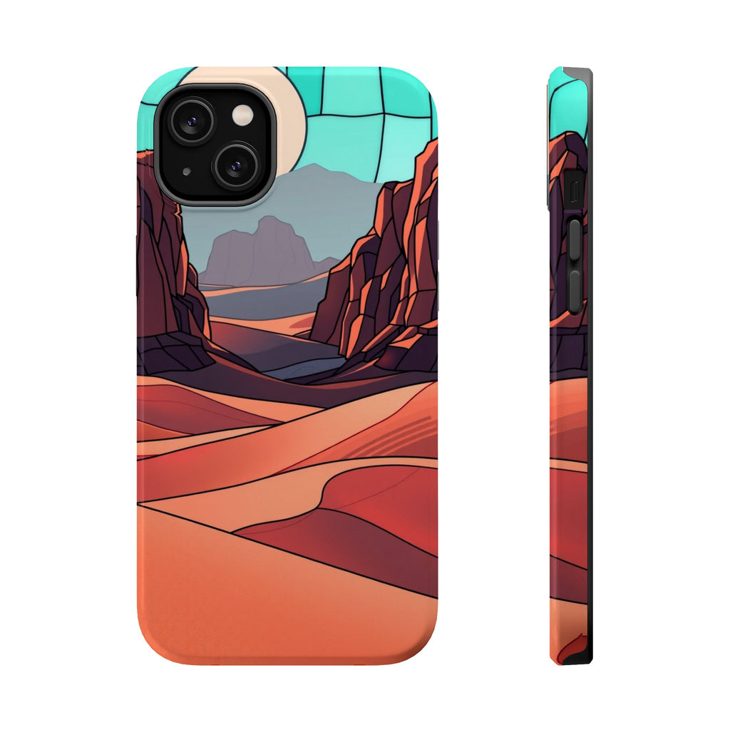 iPhone Desert Dunes Stained Glass Bold Modern Everyday Snap Case · iPhone Case