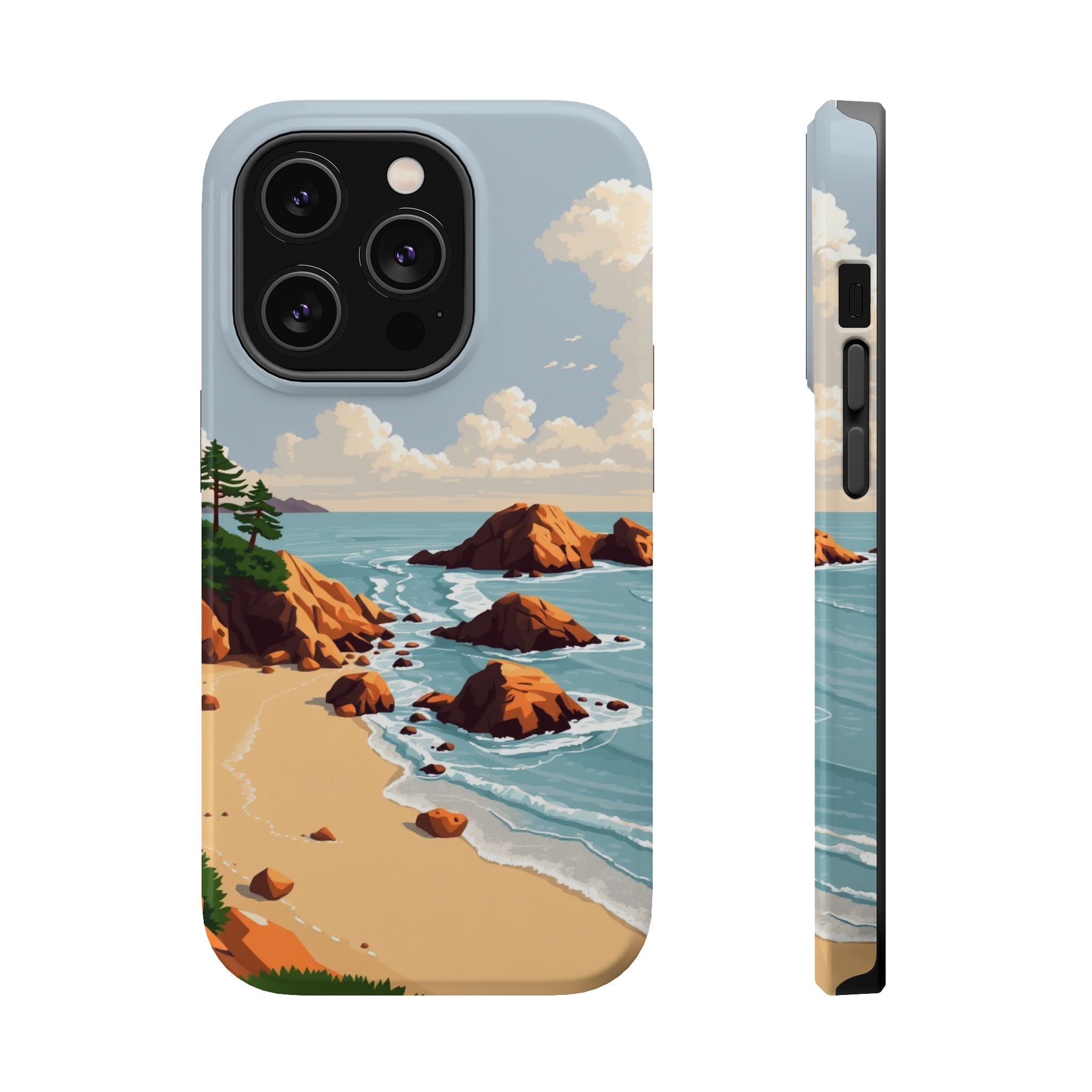 iPhone Mustard And Rust Pebble Beach Slim Everyday Designer Case · iPhone Case