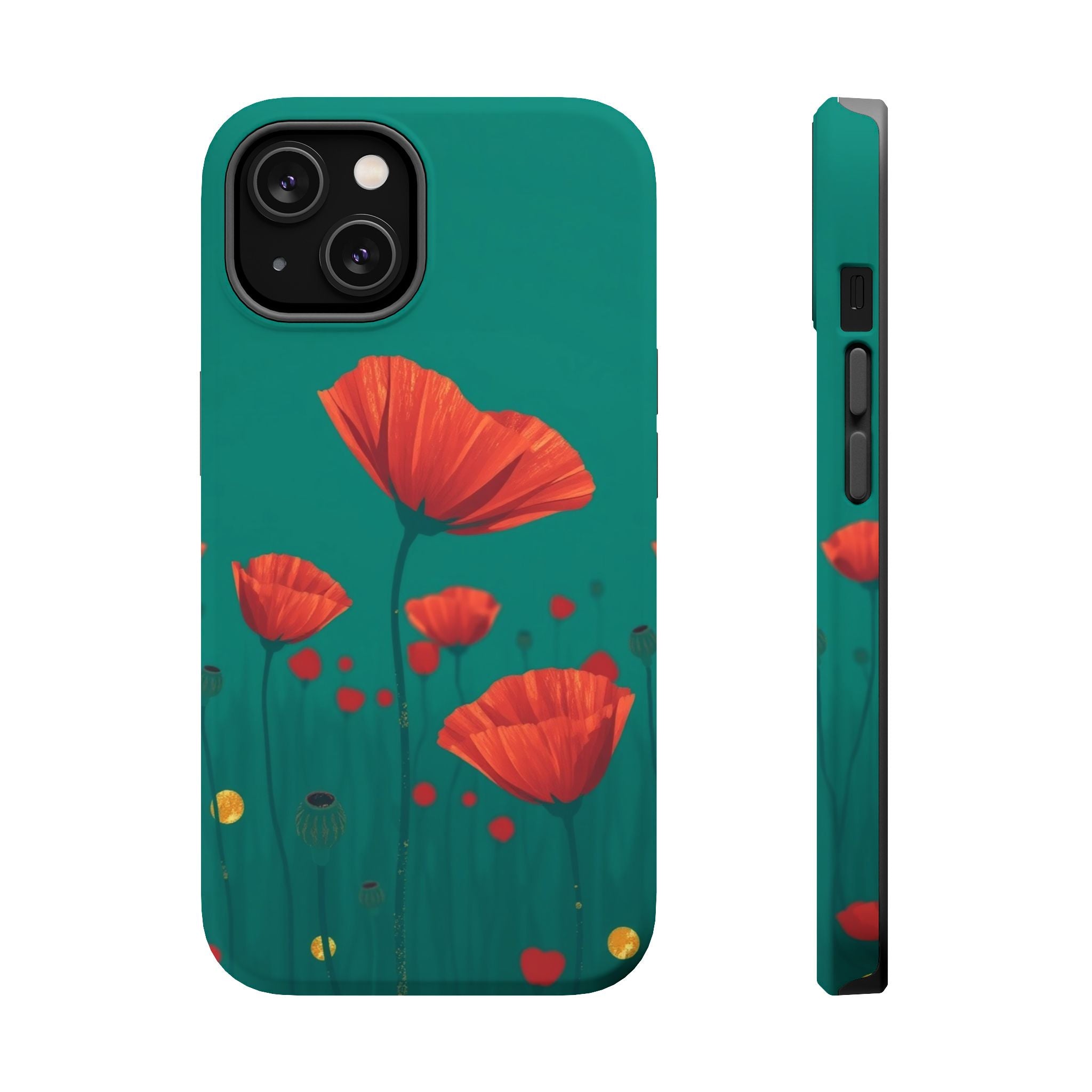 iPhone Earthy Poppy Field Design Bold Modern Everyday Snap Case · iPhone Case