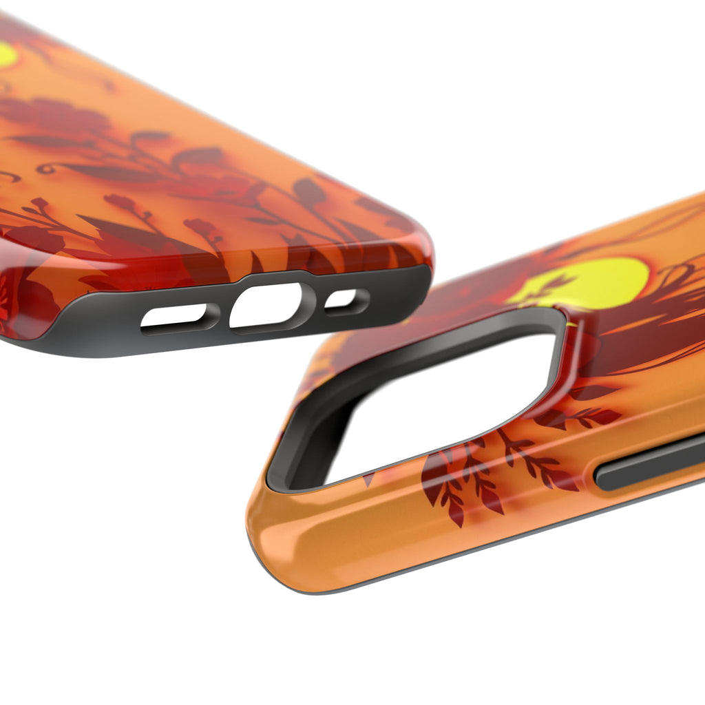iPhone Sunset Amber And Peach Floral Crown Slim iPhone Everyday · iPhone Case
