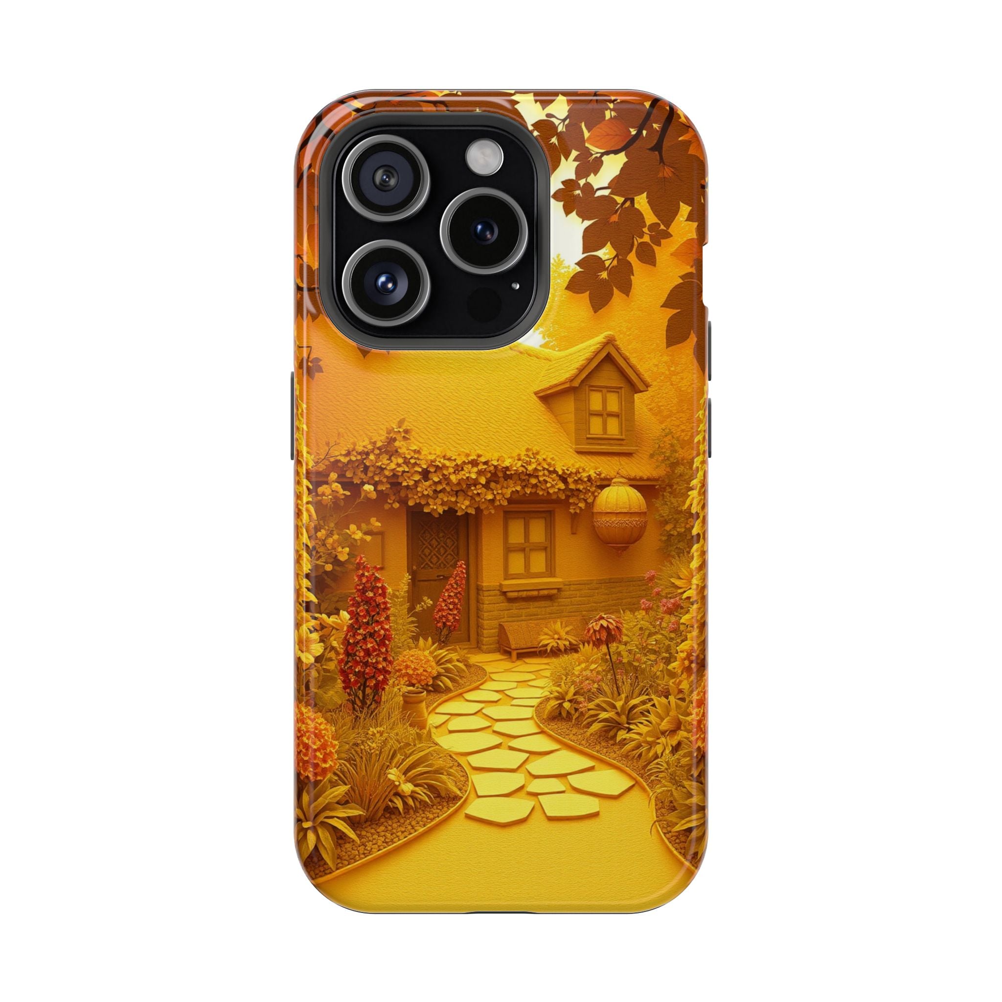 iPhone Vibrant Cottage Garden Design Slim Everyday Designer Case · iPhone Case