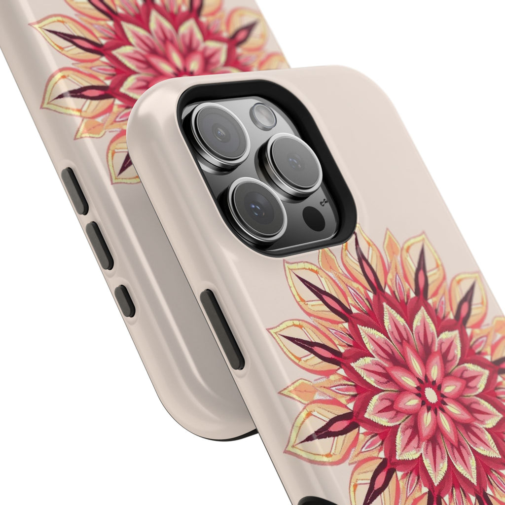 iPhone Floral Mandala Pixel Art -Bit Slim Everyday Designer Case · iPhone Case