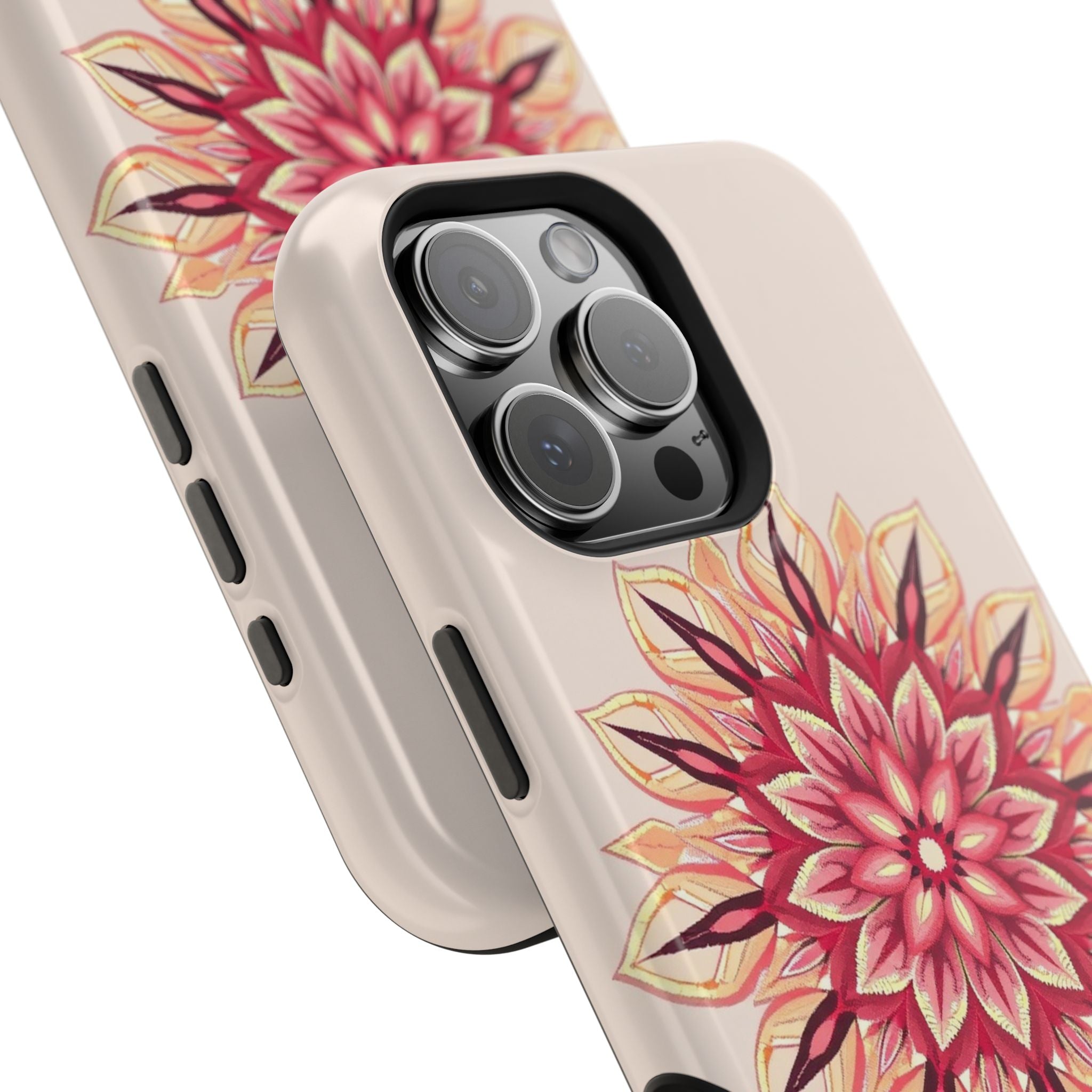 iPhone Floral Mandala Pixel Art -Bit Slim Everyday Designer Case · iPhone Case