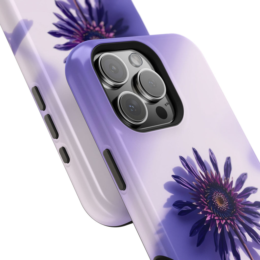 iPhone Indigo And Violet Dried Flower Flat Lay Soft iPhone Finish · iPhone Case