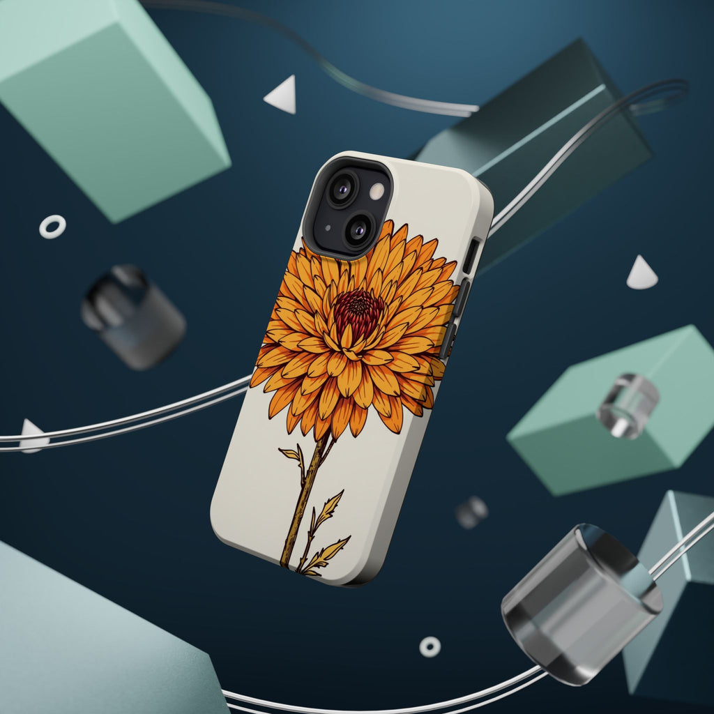 iPhone Mustard And Rust Chrysanthemum Classic Slim iPhone Everyday · iPhone Case