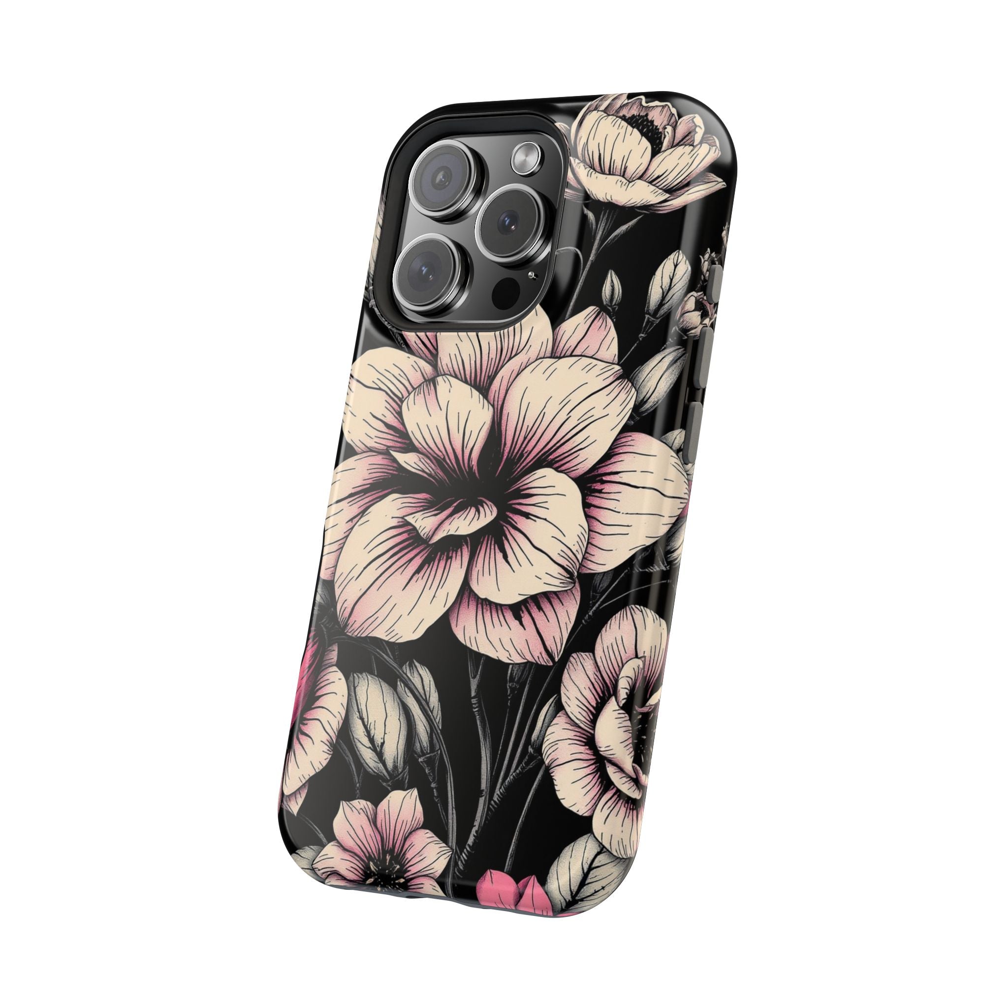 iPhone Floral Dark Academia Gothic Ink Slim Everyday Designer Case · iPhone Case