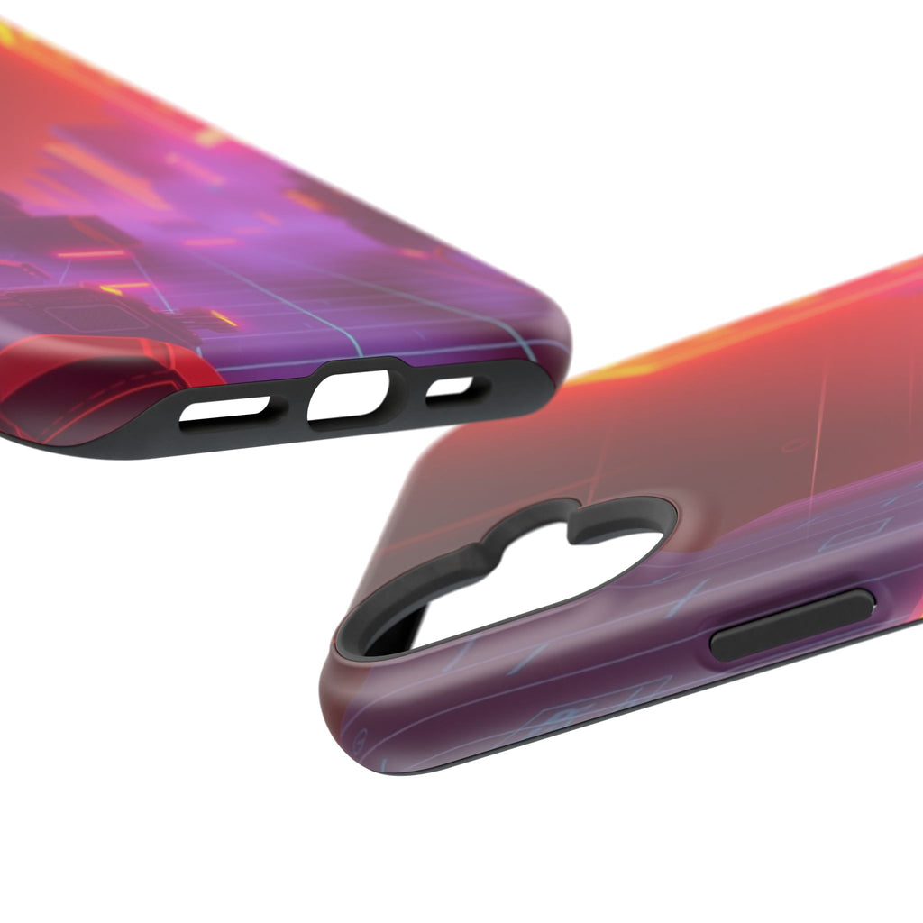 iPhone Dreamy 80s Grid Synthwave Design Slim Everyday Designer Case · iPhone Cas