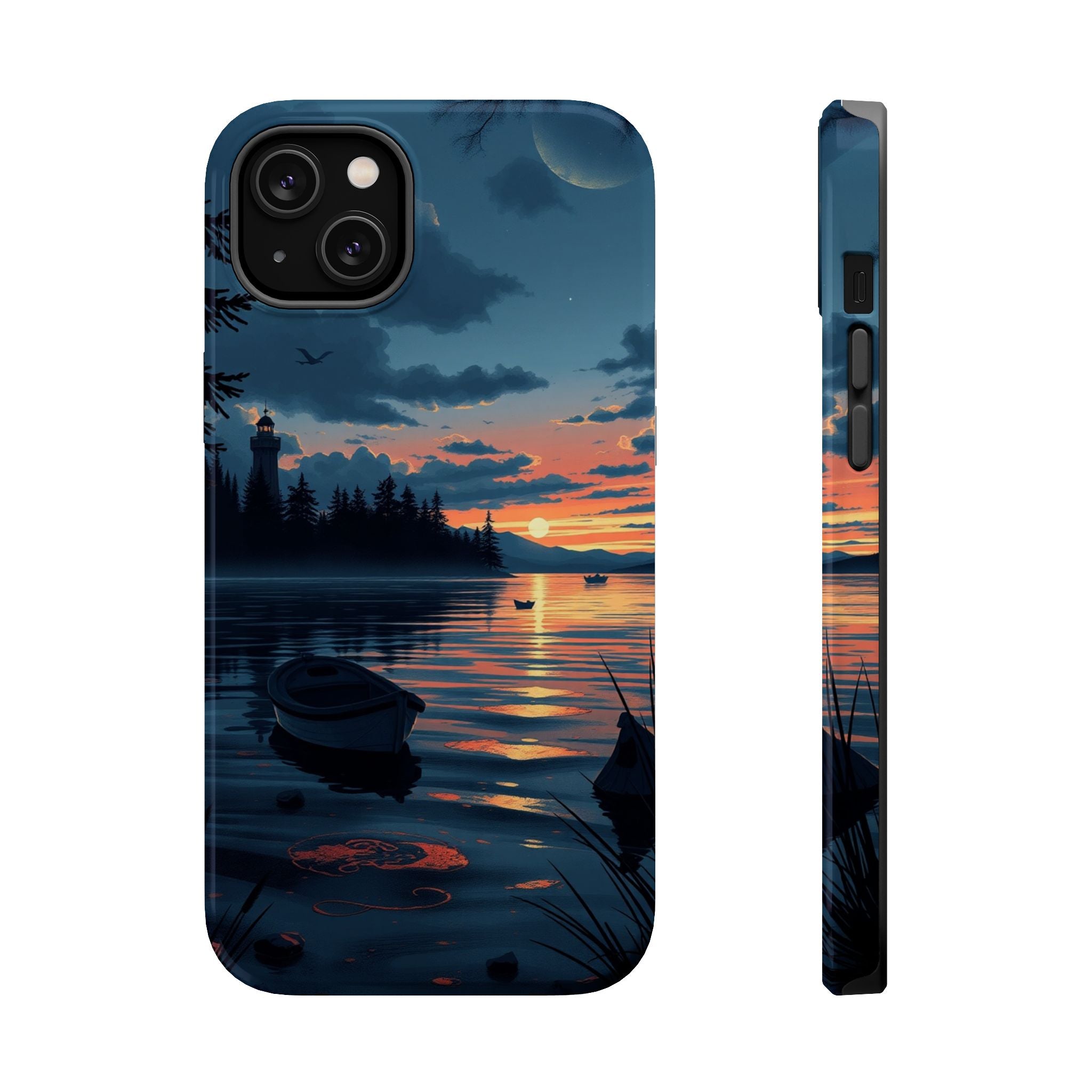 iPhone Lake at Twilight Grunge Distressed Slim iPhone Everyday Designer · iPhone