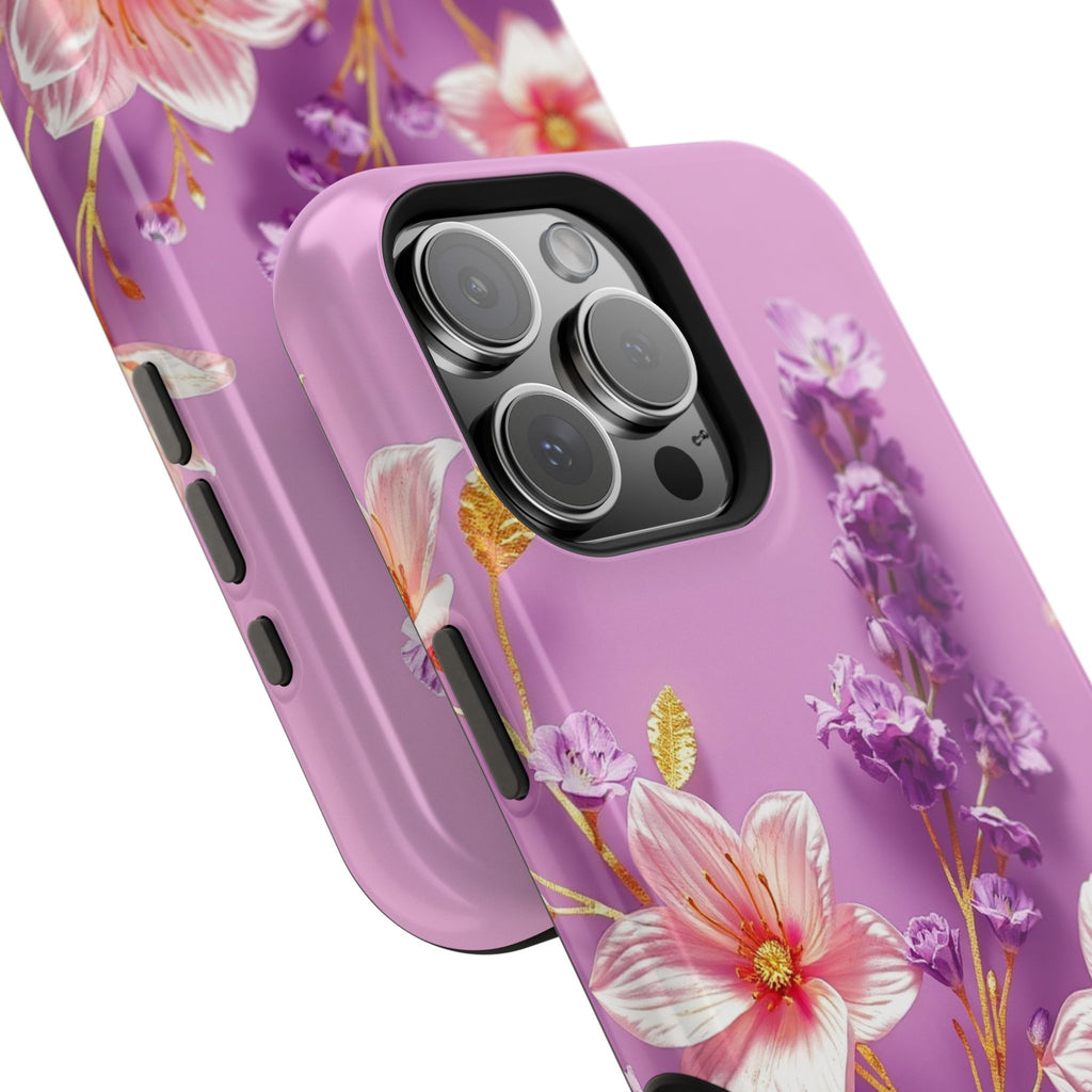 iPhone Radiant Floral Gold Foil Design Slim Everyday Designer Case · iPhone Case