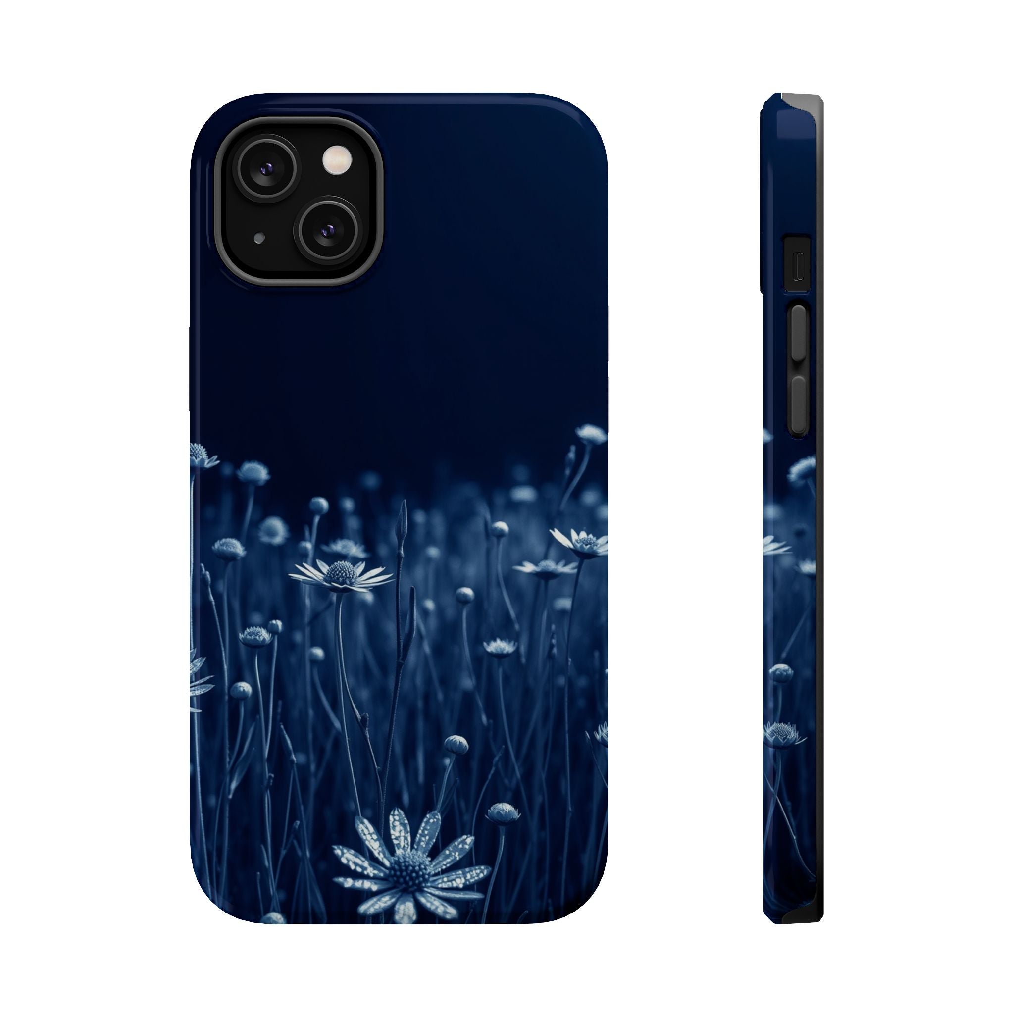 iPhone Midnight Blue And Silver Wildflower Field Clean iPhone Minimal · iPhone C