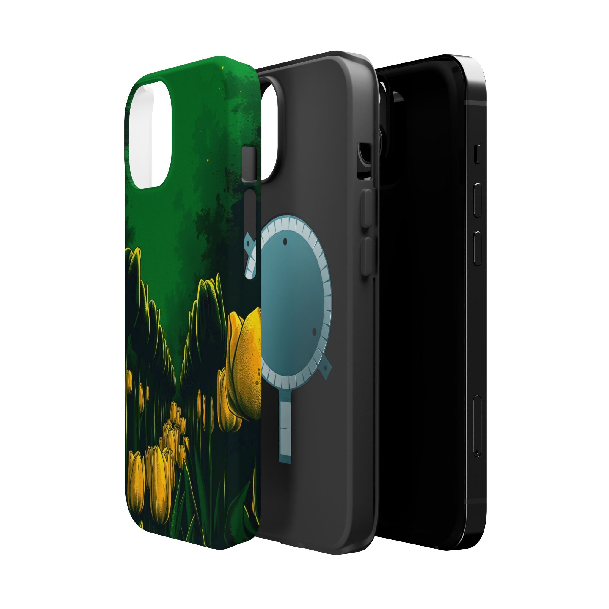 iPhone Tulip Row Emerald Green And Gold Slim Snap Case · iPhone Case