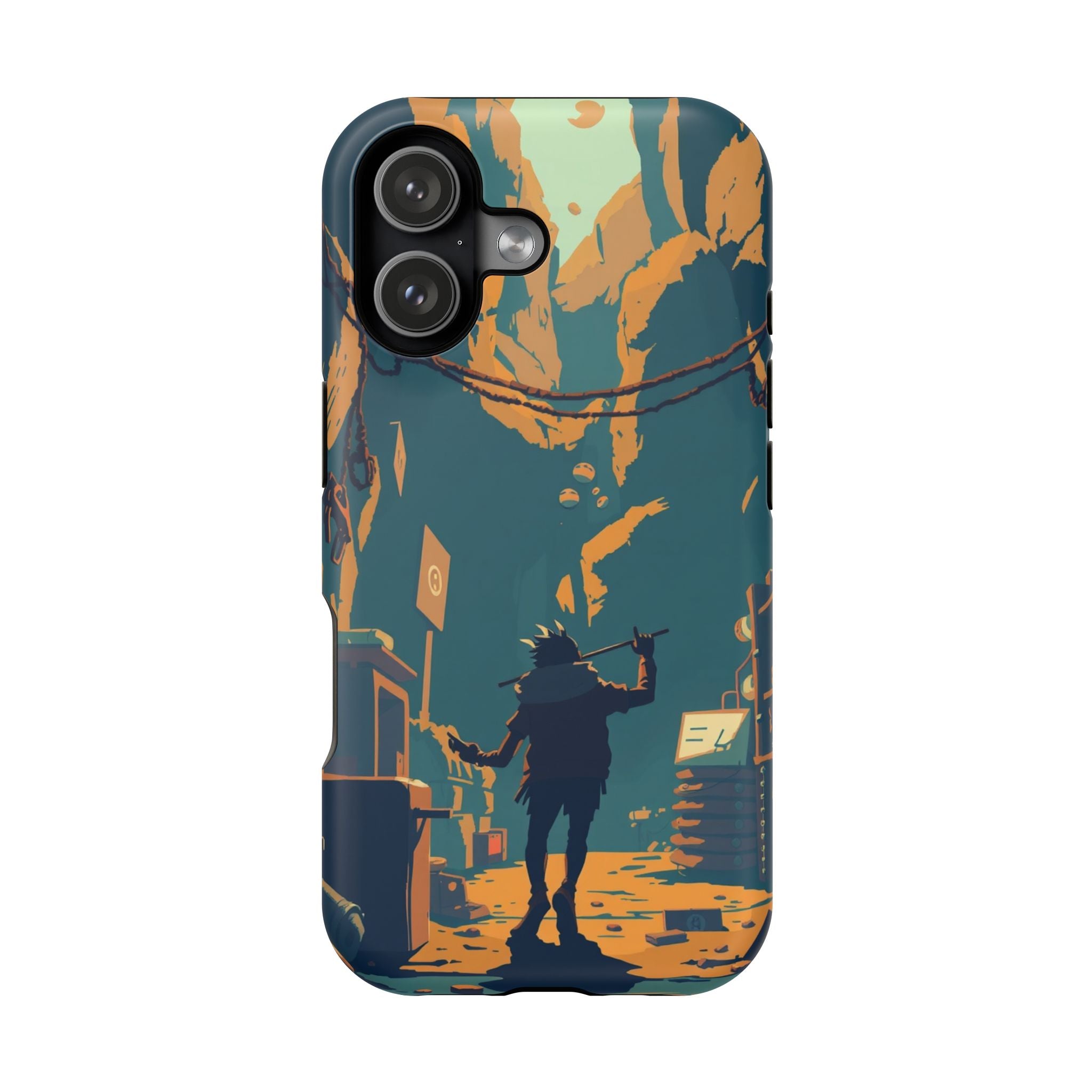 iPhone Mustard And Rust Unhinged in a Cute Way Soft Finish Everyday Case · iPhon