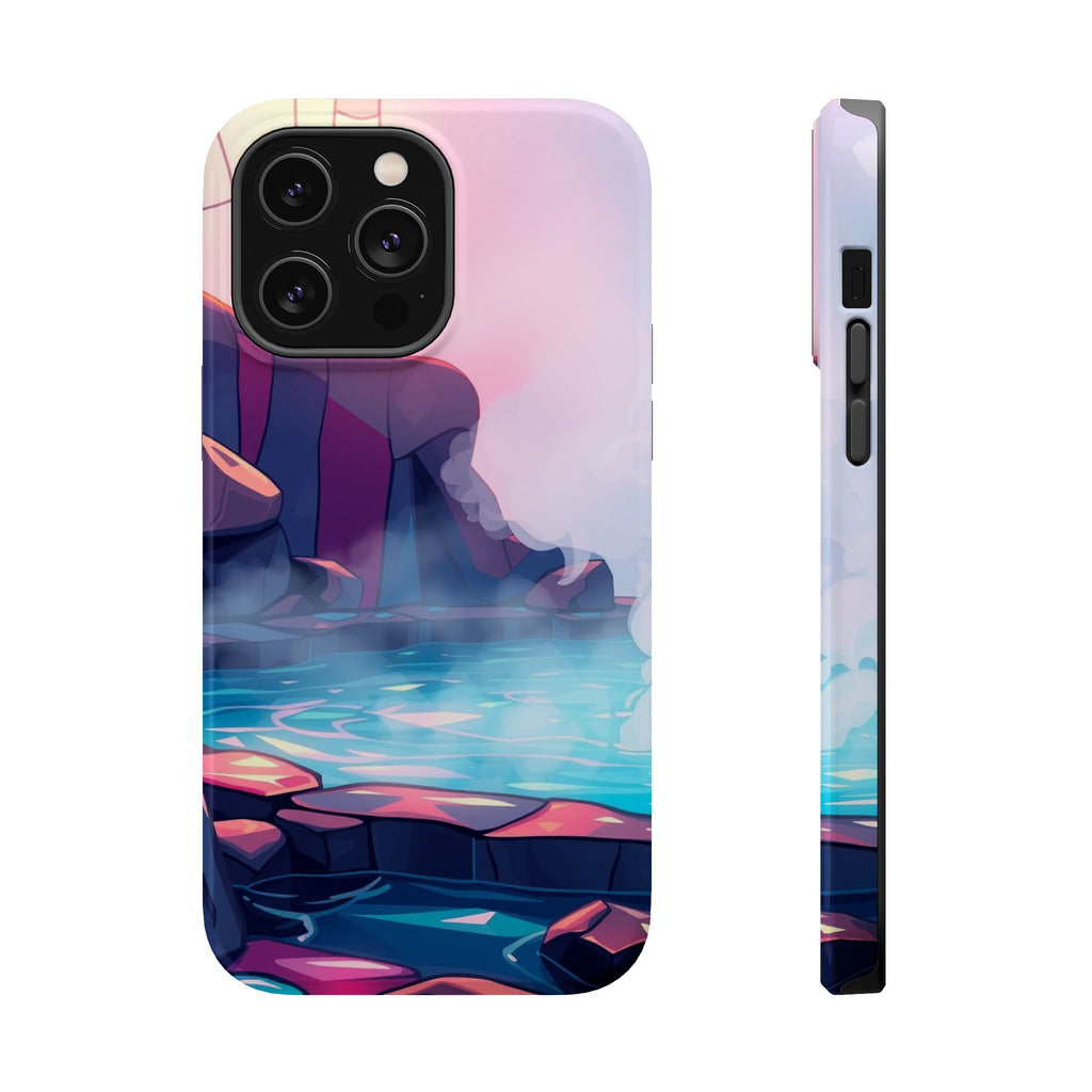 iPhone Cyan And Magenta Hot Spring Steam Slim Everyday iPhone Designer · iPhone