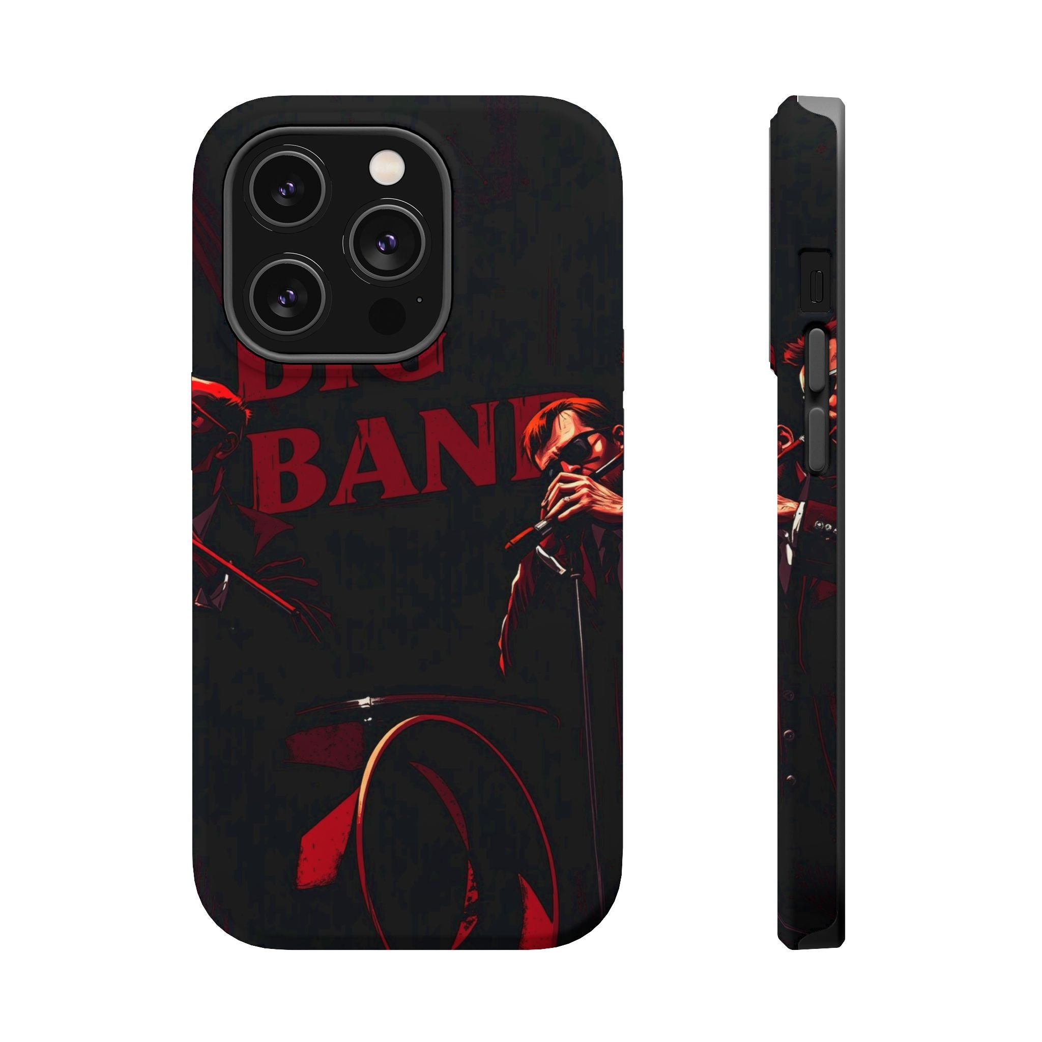 iPhone Black And Crimson Big Band Era Slim Everyday Designer Case · iPhone Case