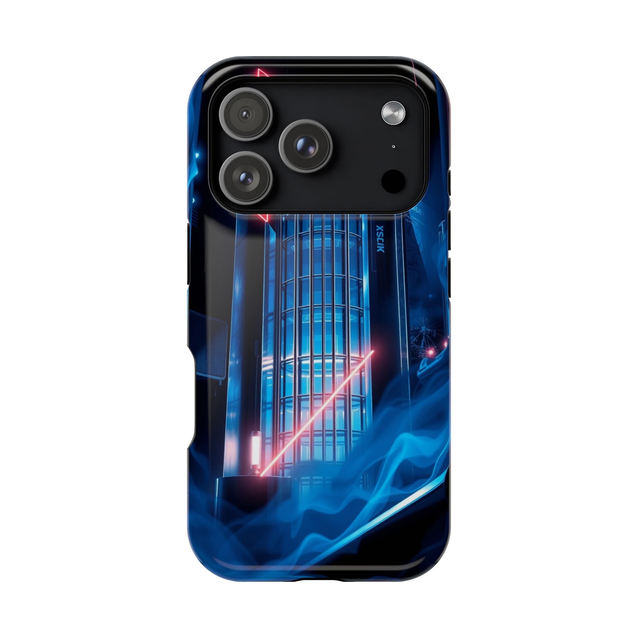 iPhone Midnight Blue And Silver Bauhaus Composition Slim Snap Case · iPhone Case
