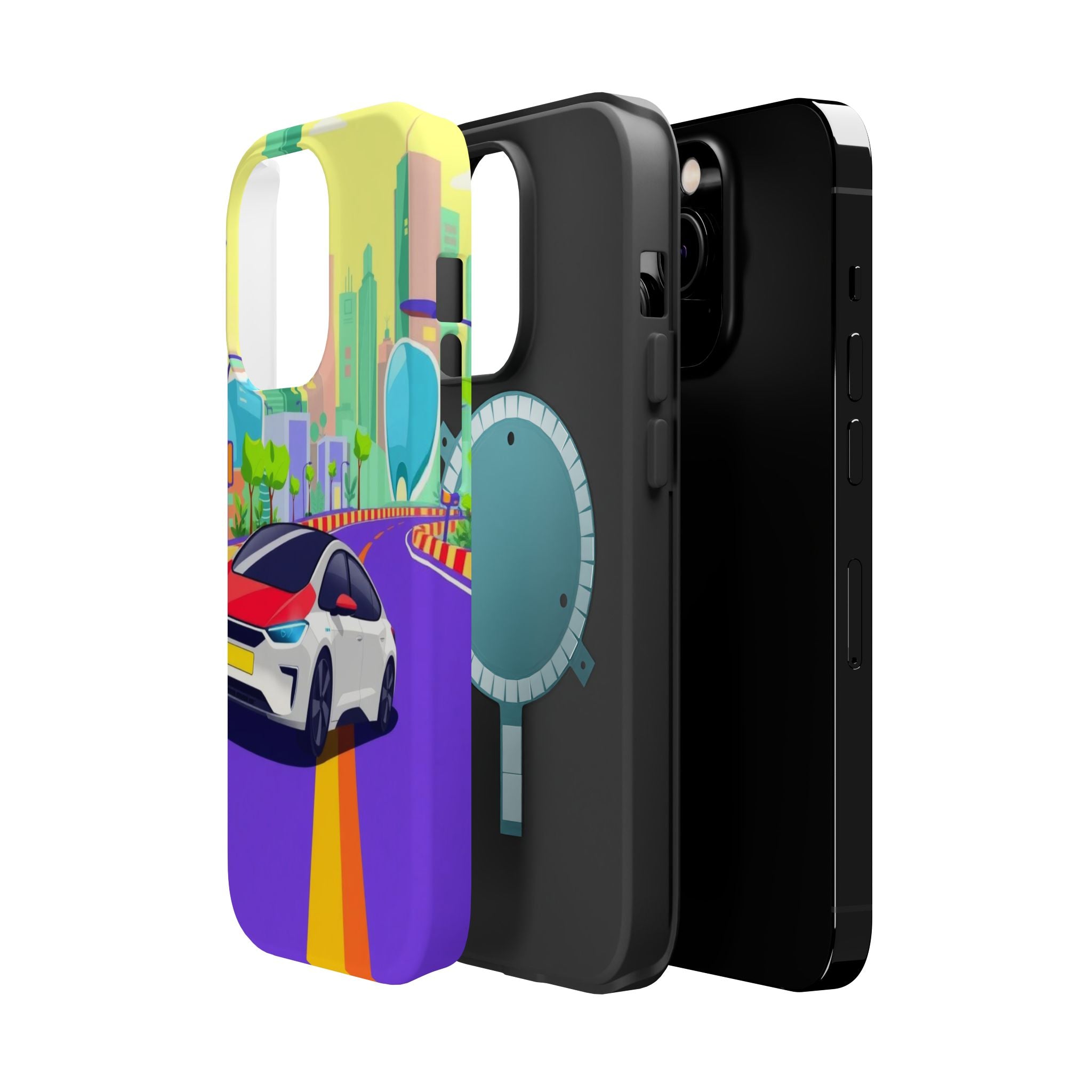 iPhone Electric Car Future Kids Fun Phone Case Gift Slim Snap Case · iPhone Case