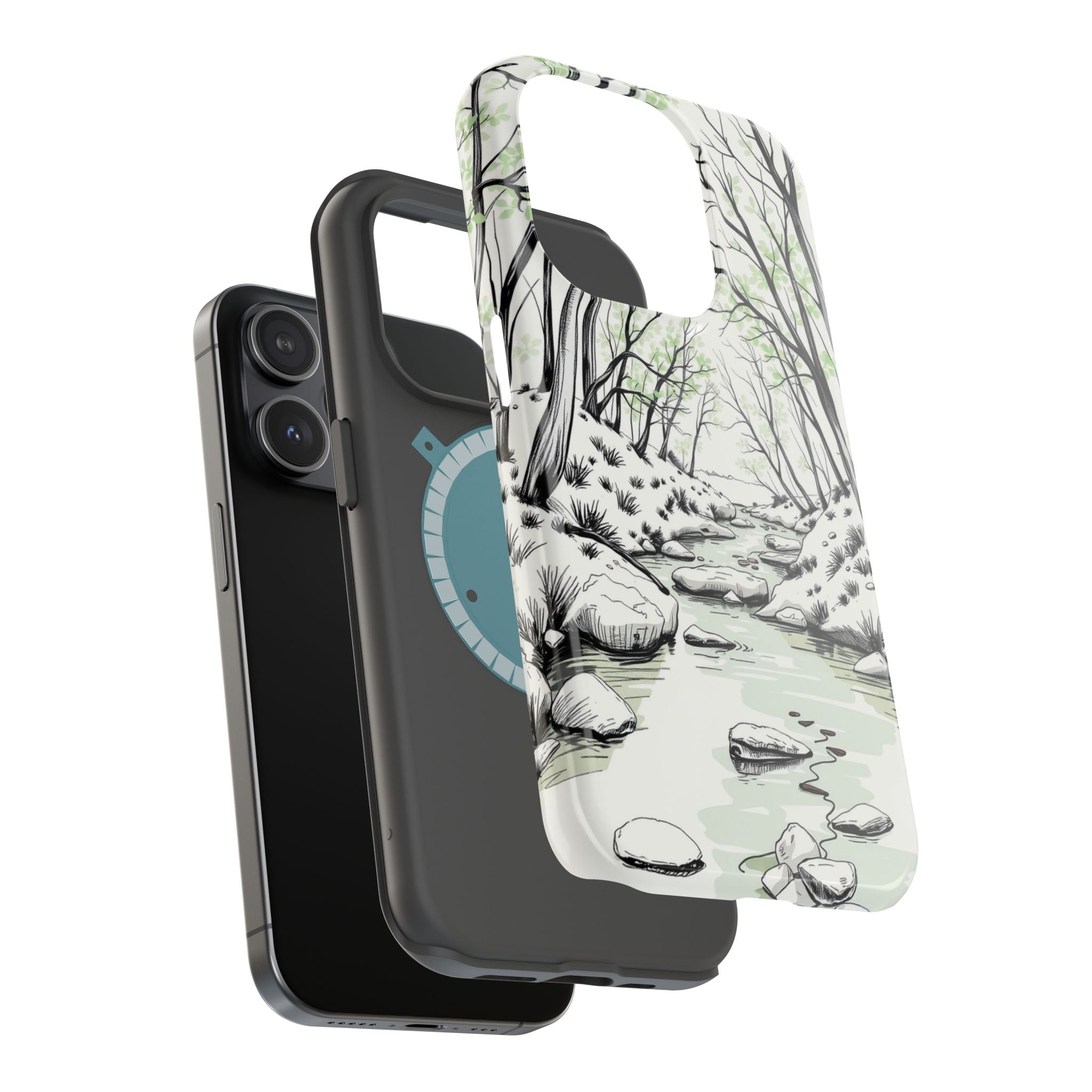 iPhone Sage And Ivory Spring Creek Bold Modern Everyday Snap Case · iPhone Case