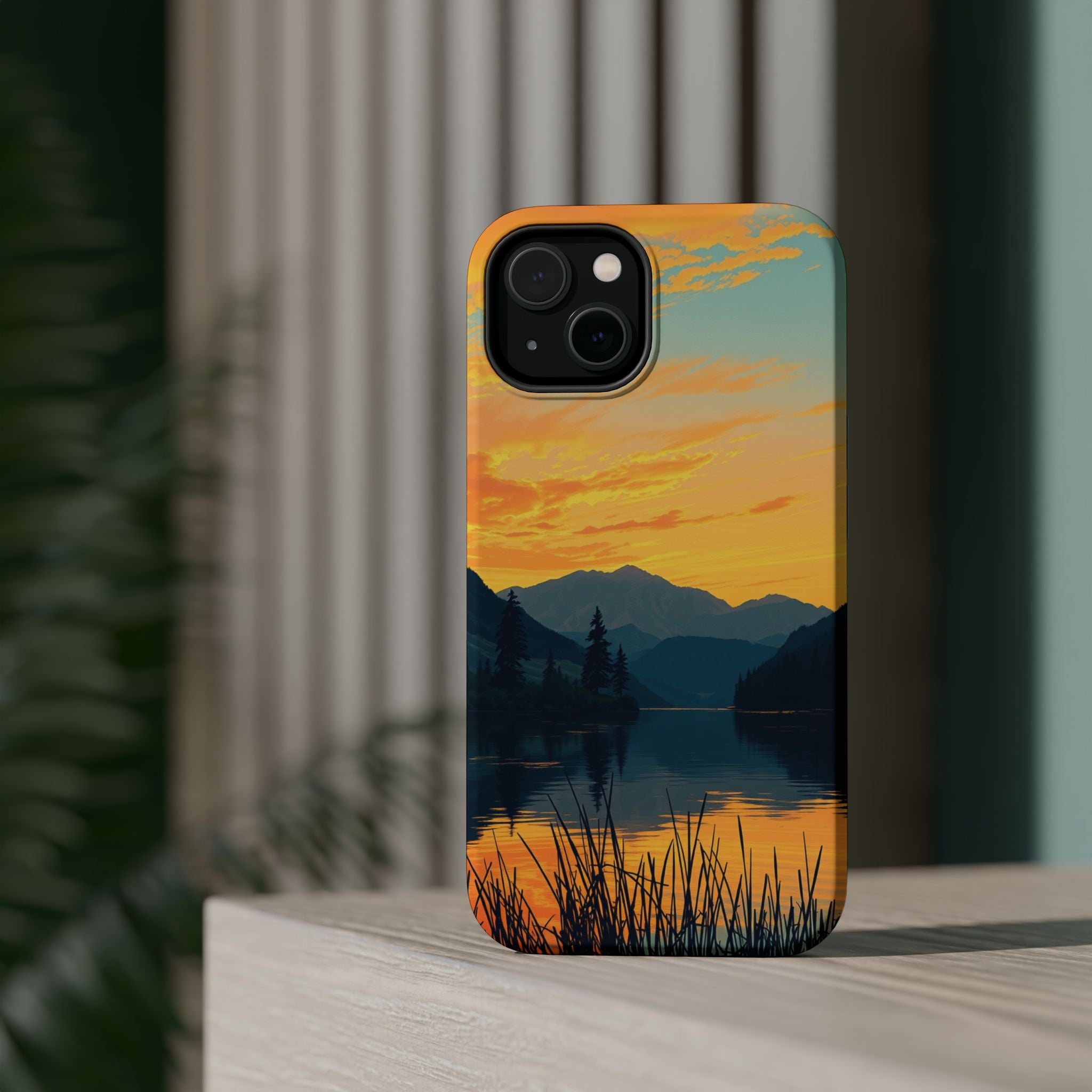 iPhone Lake at Twilight Oil Painting Impressionist iPhone Artistic · iPhone Case