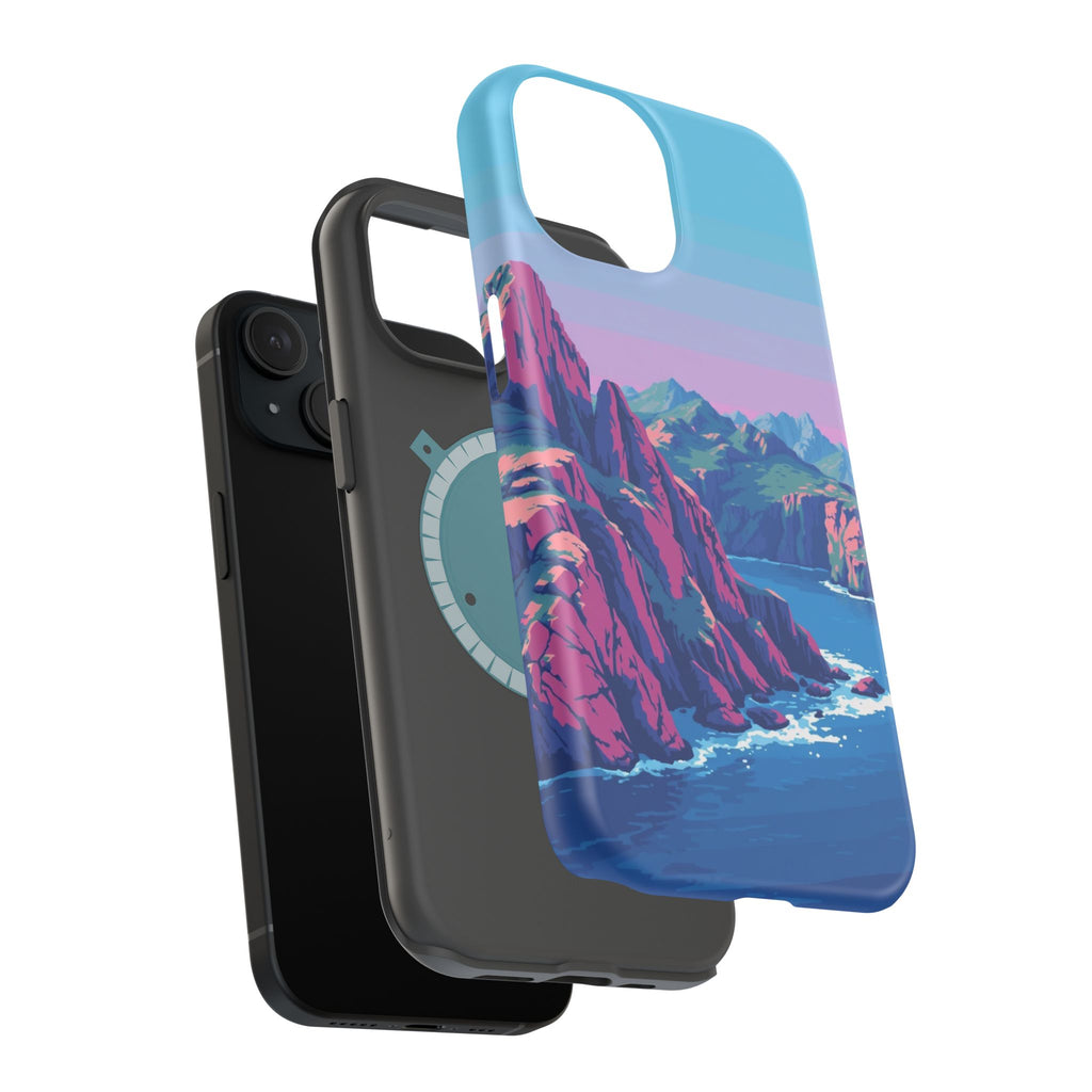 iPhone Vibrant Rocky Coastline Design Slim Everyday Designer Case · iPhone Case