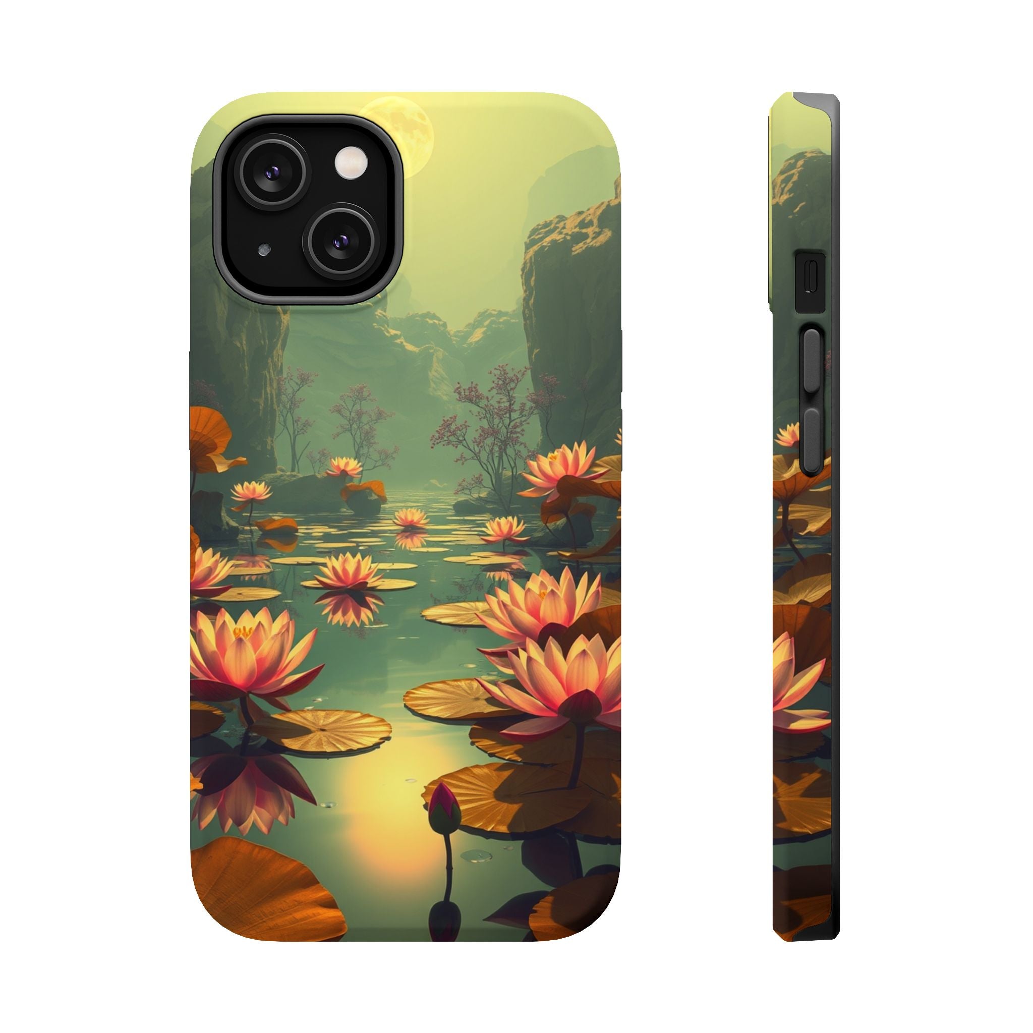 iPhone Lotus Pond Dreamy Design Slim Everyday Designer Case · iPhone Case