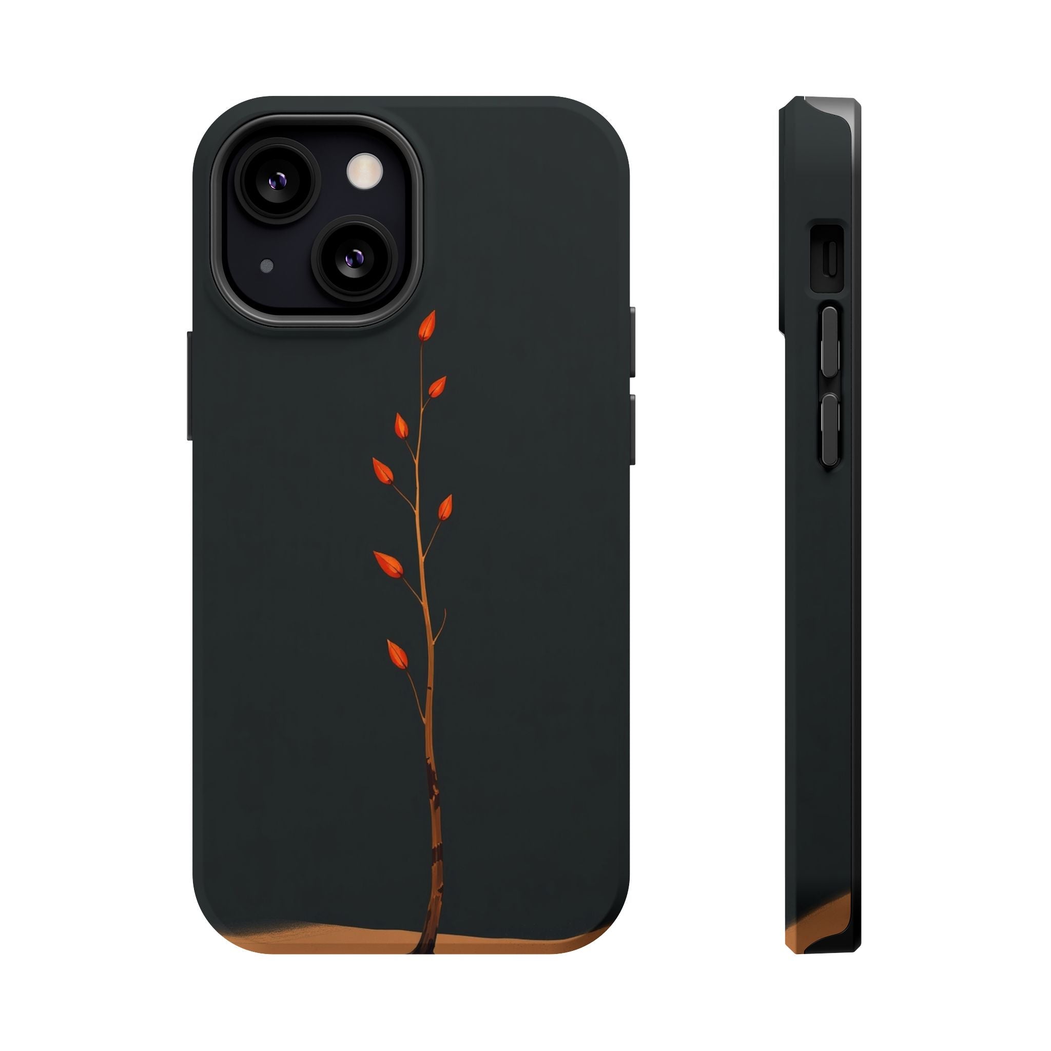 iPhone Burnt Orange And Sand Minimalist Stem Slim iPhone Everyday · iPhone Case