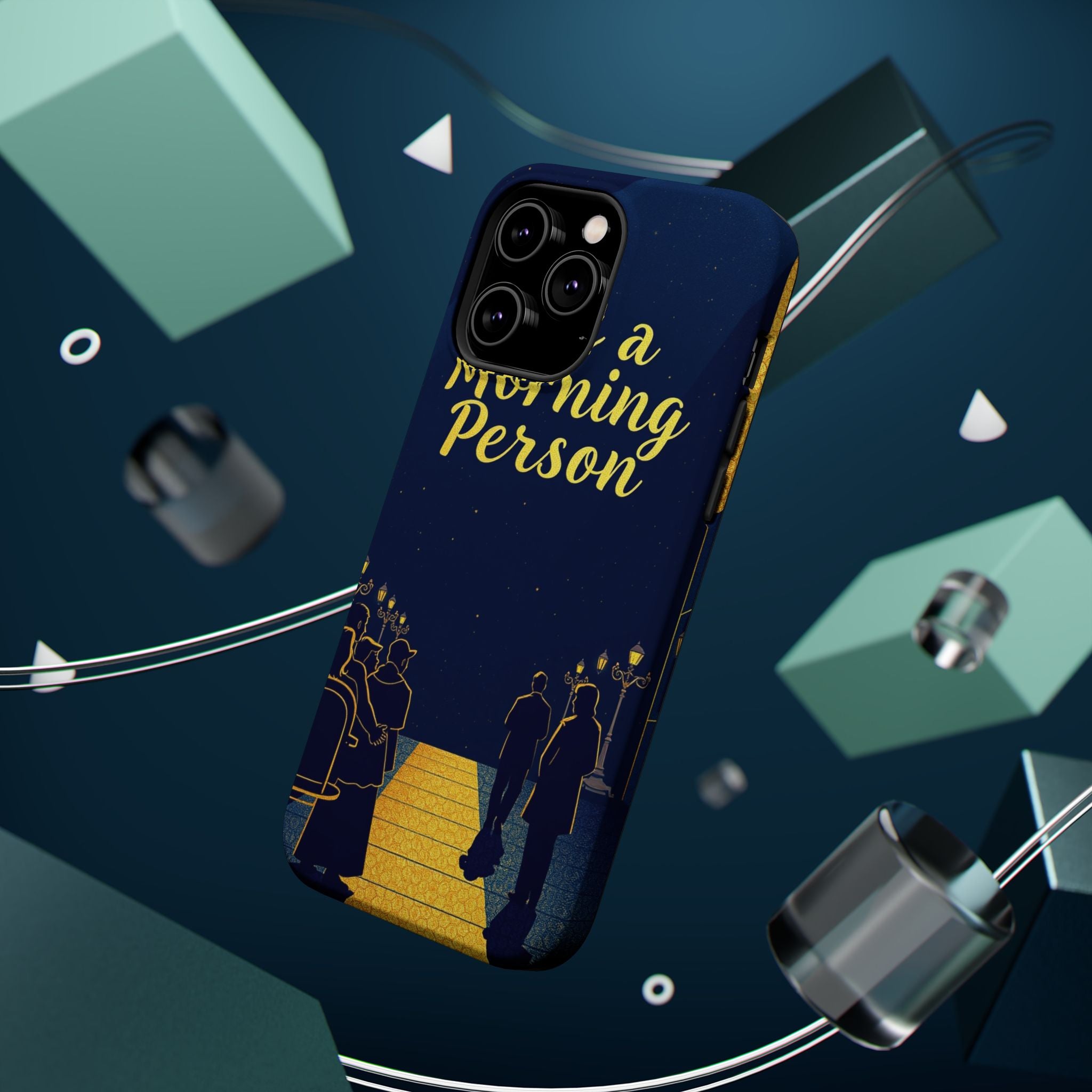 iPhone Midnight Blue And Silver Not a Morning Person Slim Snap Case · iPhone Cas