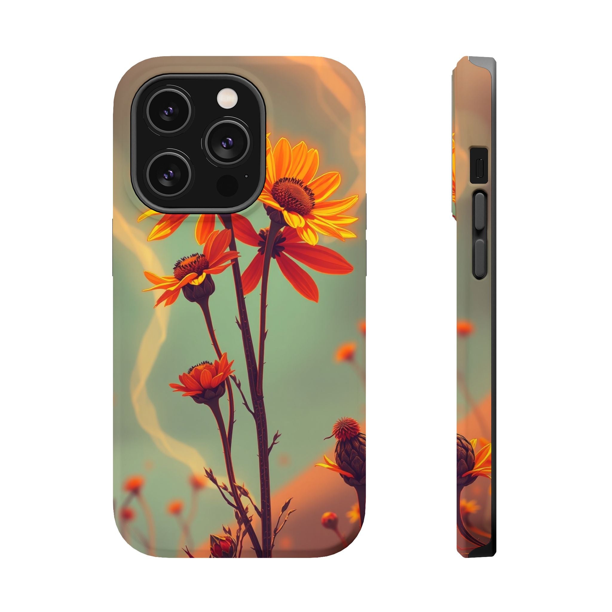 iPhone Burnt Orange And Sand Wildflower Bunch Slim iPhone Everyday · iPhone Case