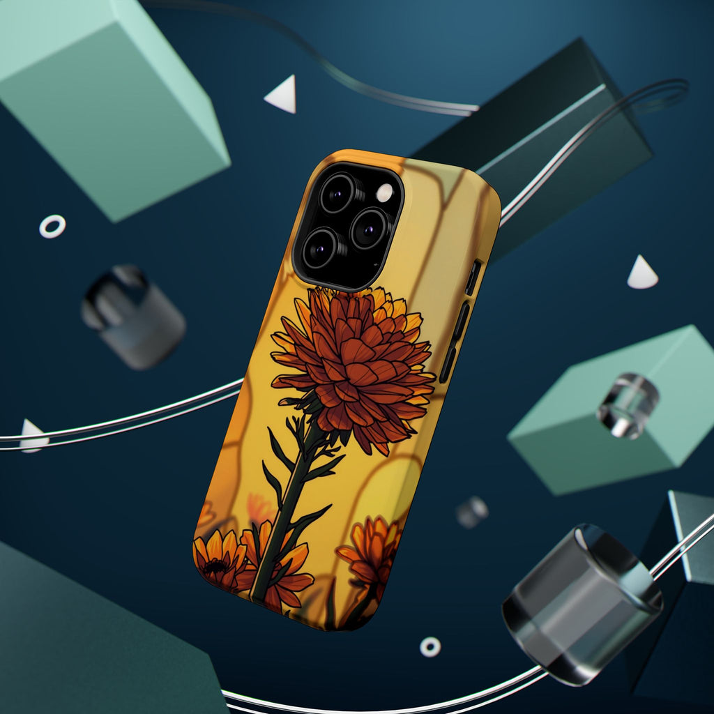 iPhone Sunset Amber And Peach Ranunculus Stack Soft iPhone Finish · iPhone Case