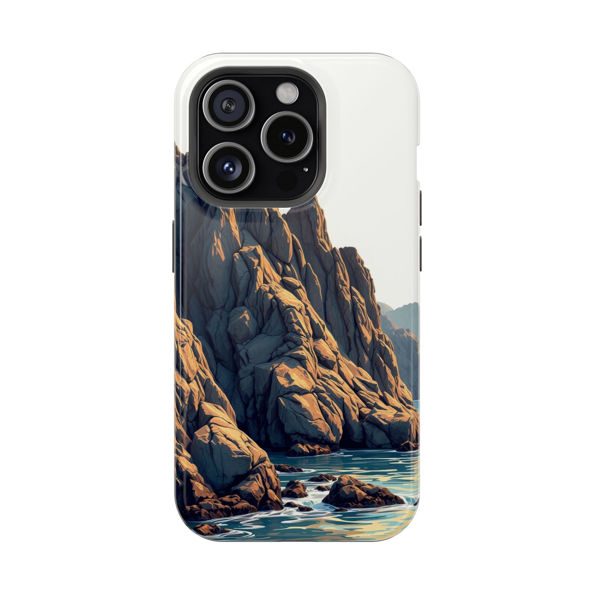 iPhone Mustard And Rust Rocky Coastline Slim Everyday iPhone Designer · iPhone C