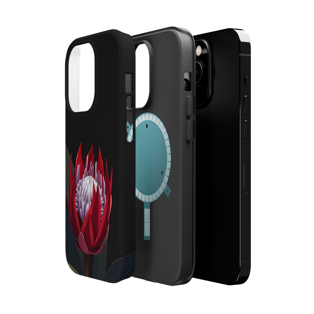 iPhone Black And Crimson Protea Bold Slim Everyday Designer Case · iPhone Case