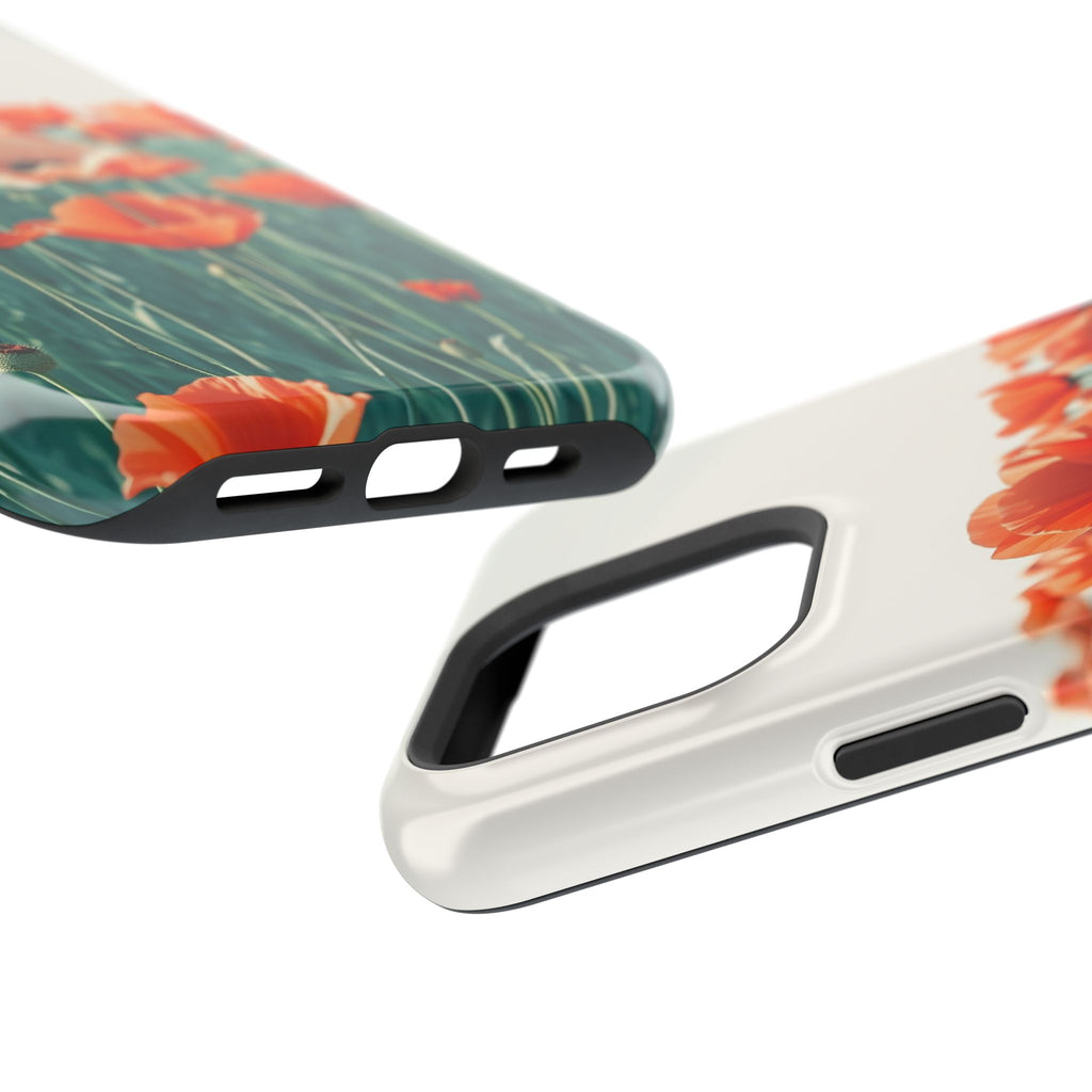 iPhone Mint And Blush Poppy Field 10 Slim Everyday Designer Case · iPhone Case