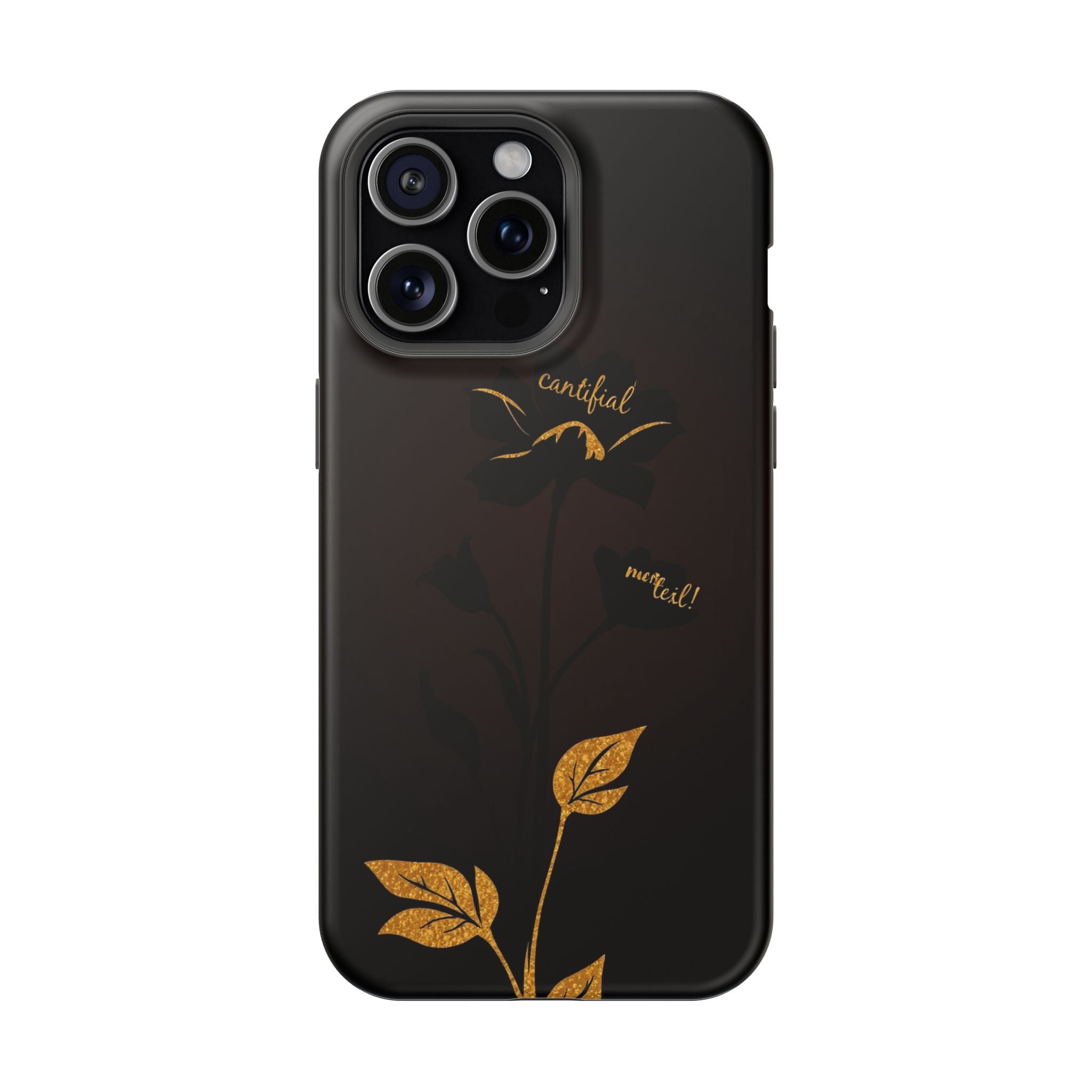 iPhone Earthy Floral Silhouette Design Slim Everyday Designer Case · iPhone Case