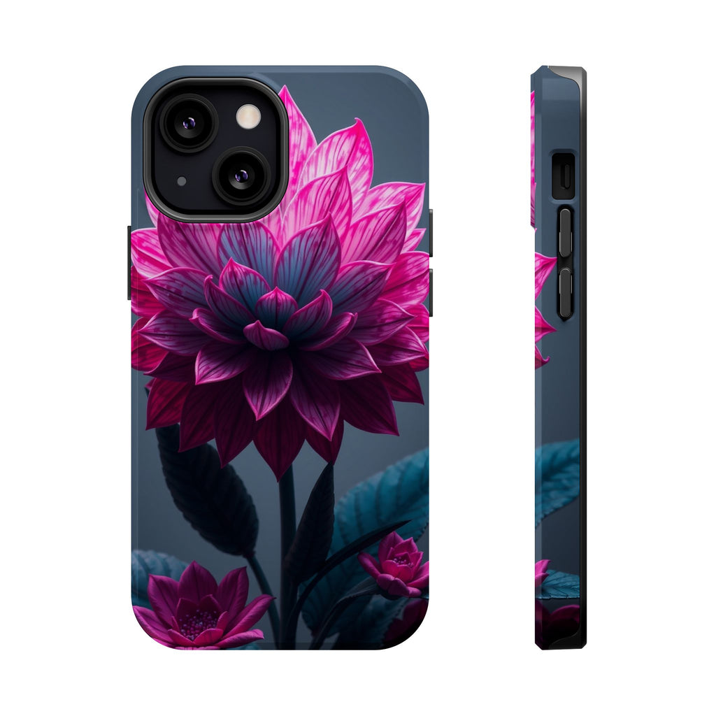 iPhone Cyan And Magenta Floral Dark Academia Slim iPhone Everyday · iPhone Case