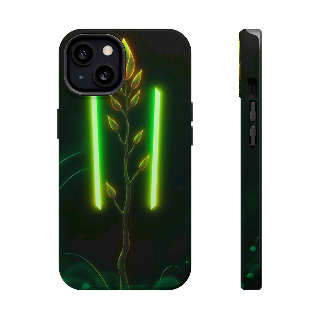 iPhone Emerald Green And Gold Minimalist Stem Slim iPhone Everyday · iPhone Case