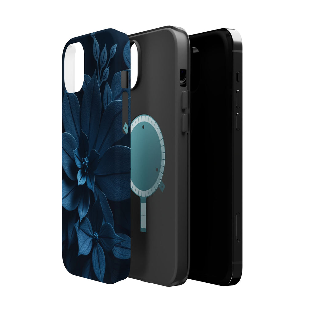 iPhone Midnight Blue And Silver Floral Dark Academia iPhone Slim · iPhone Case