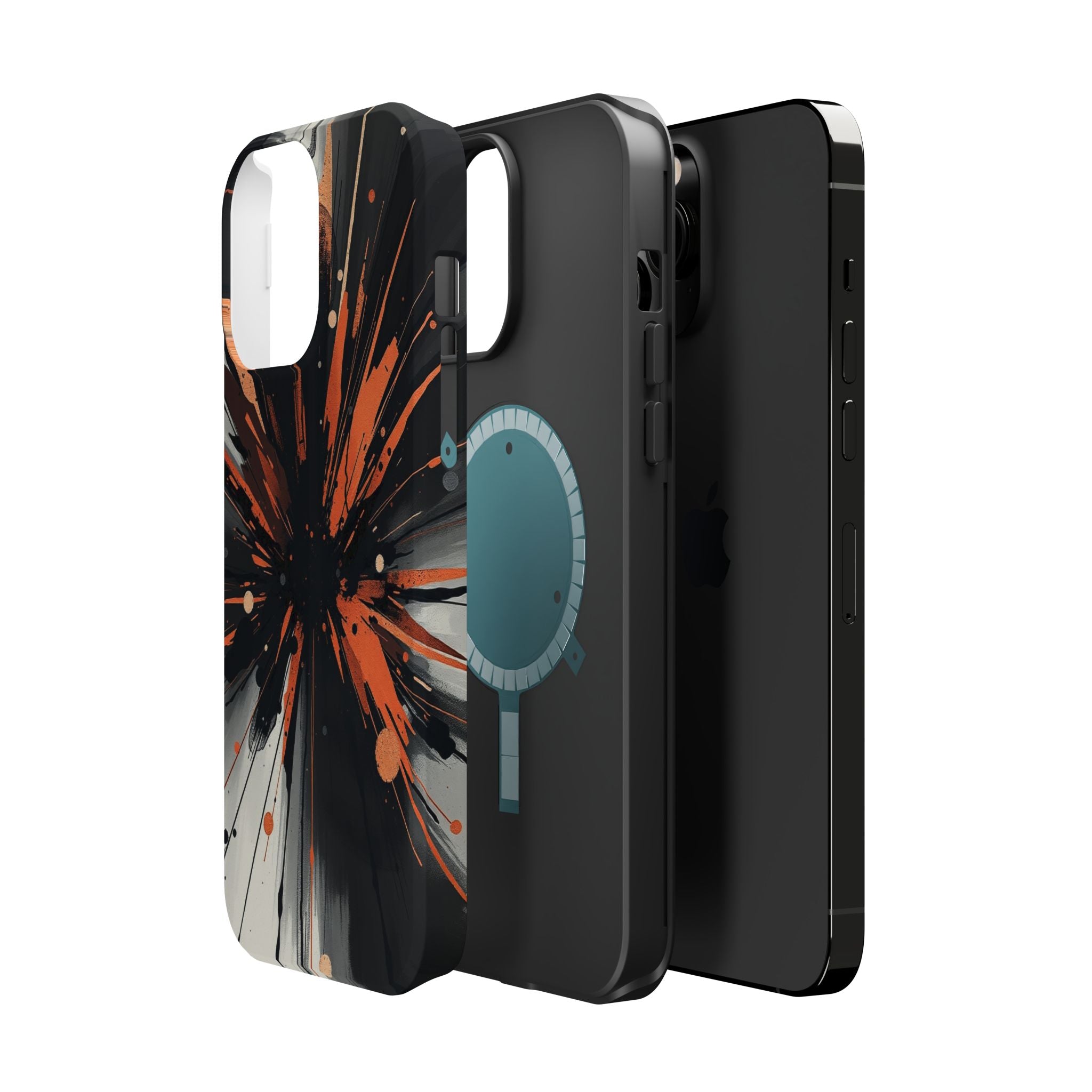 iPhone Charcoal And Copper Abstract Expressionist iPhone Burst Slim · iPhone Cas