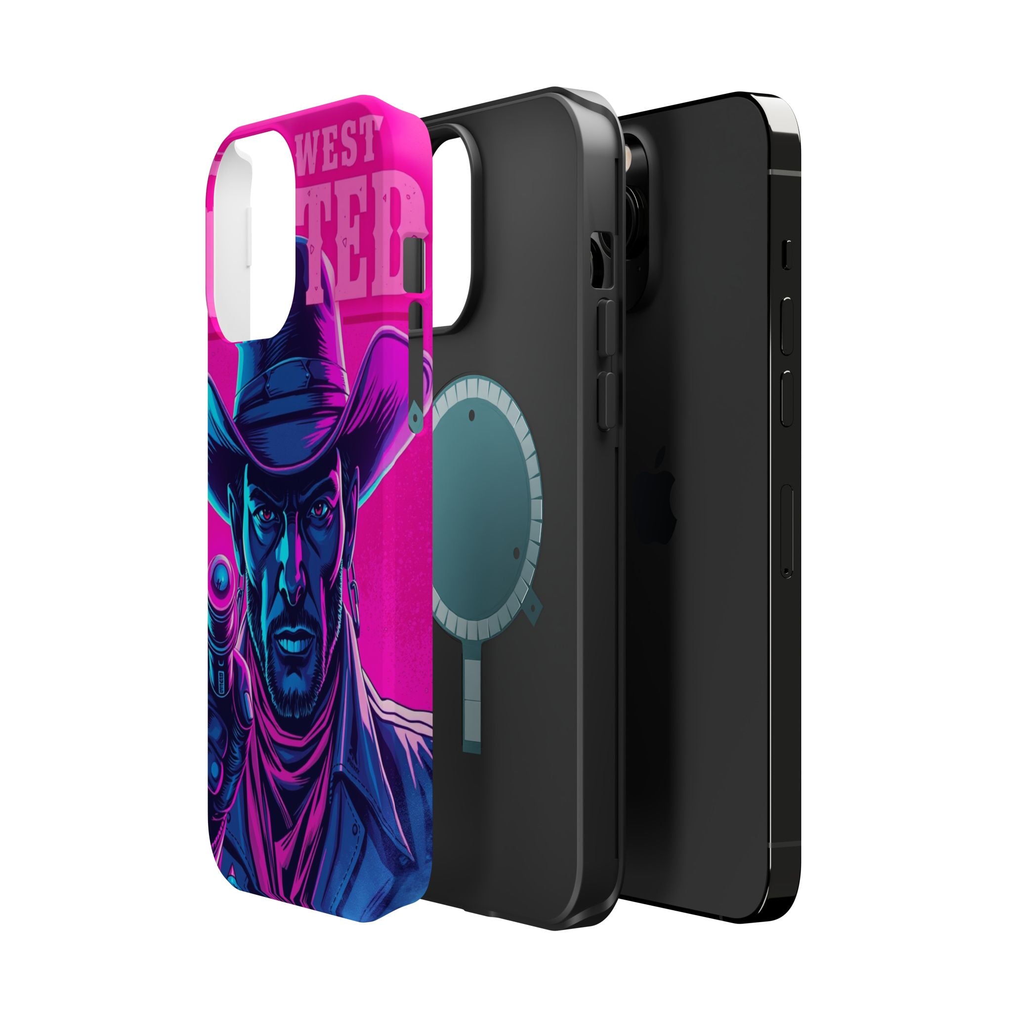 iPhone Wild West Wanted Neon Cyberpunk Slim Everyday Designer Case · iPhone Case