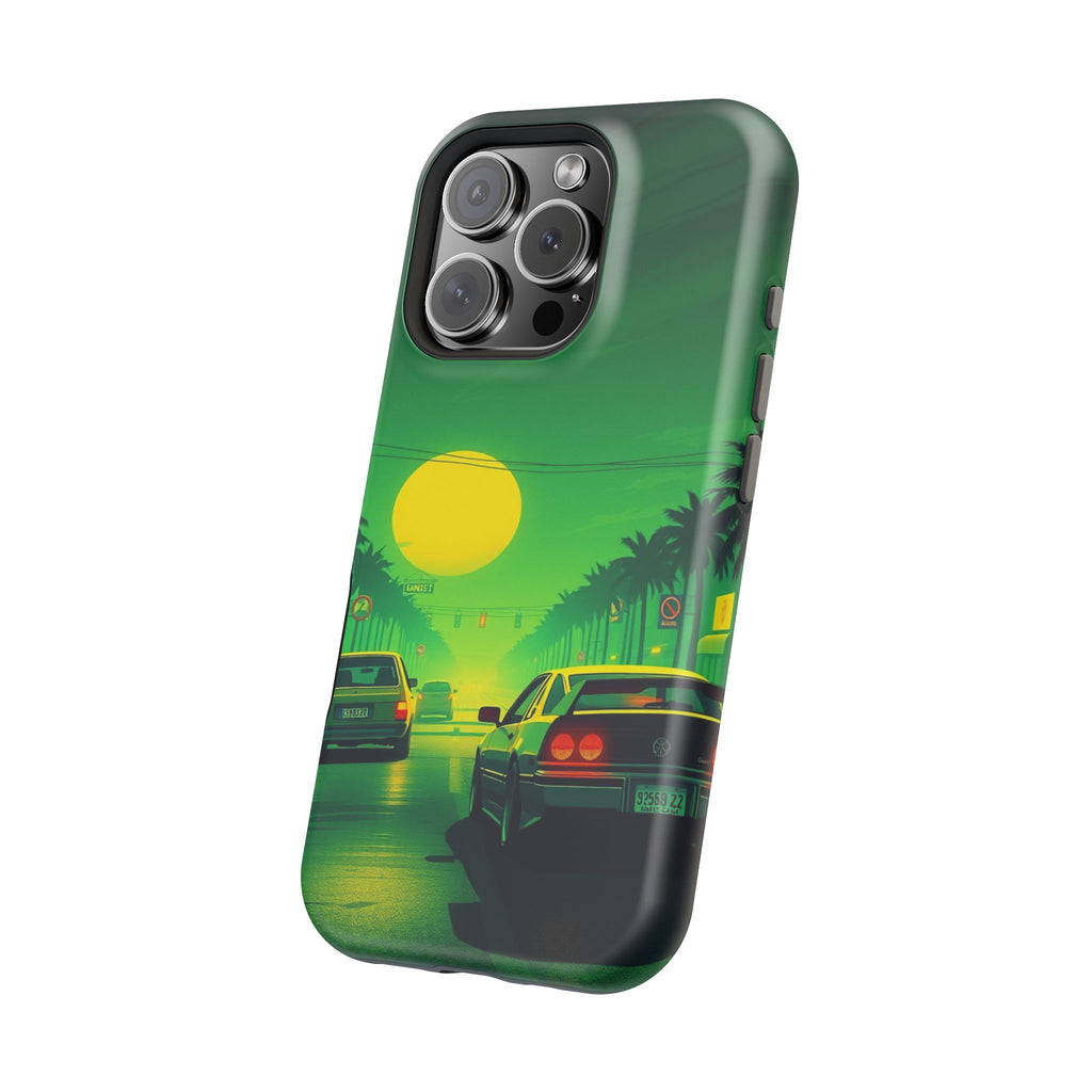 iPhone Dreamy Sunset Drive 80s Design Slim Everyday Designer Case · iPhone Case