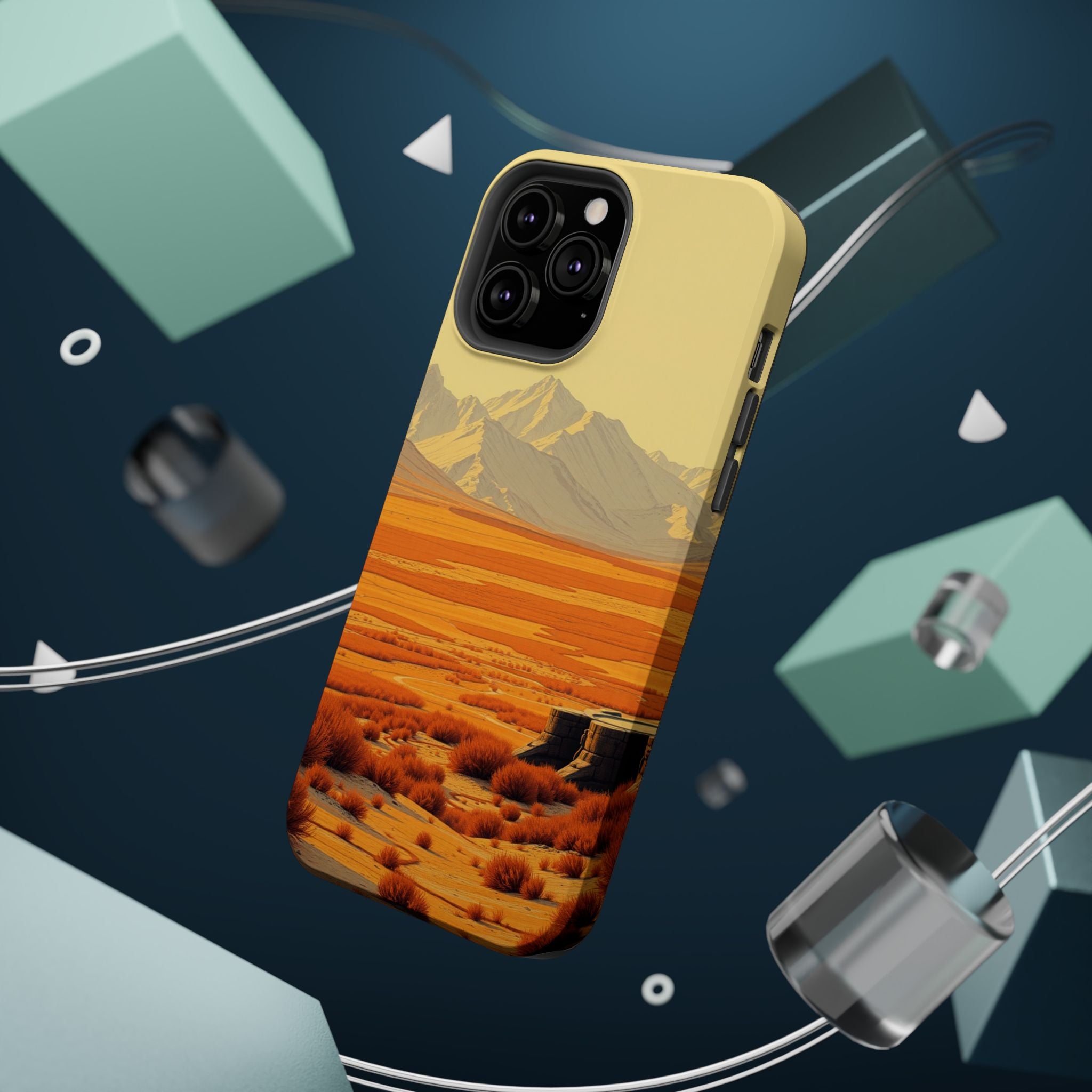 iPhone Mustard And Rust Tundra Expanse Slim Everyday Designer Case · iPhone Case