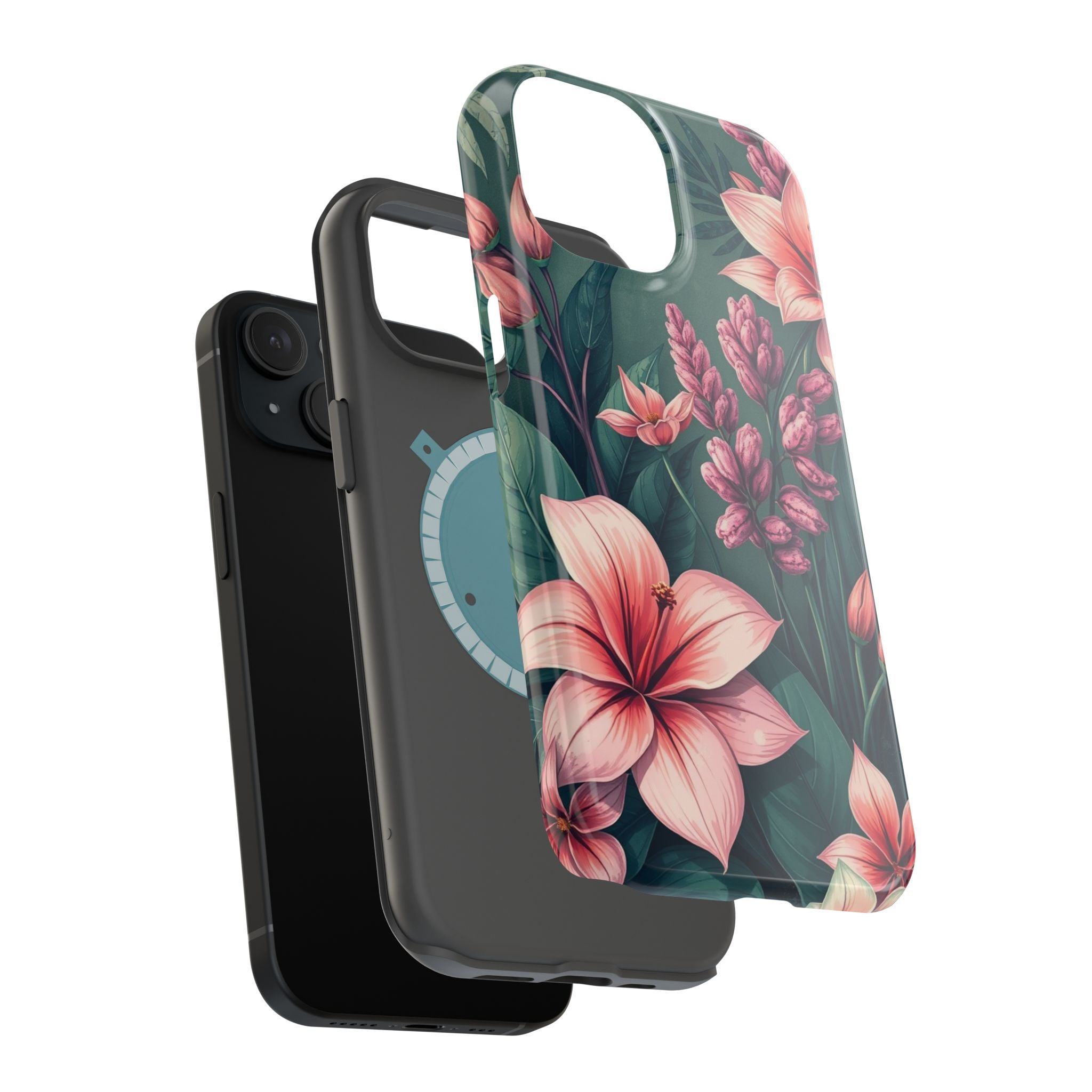 iPhone Mint And Blush Jungle Floral Slim Everyday Designer Case · iPhone Case