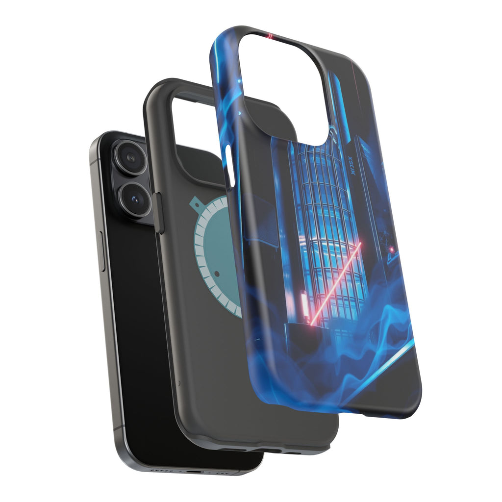 iPhone Midnight Blue And Silver Bauhaus Composition Slim Snap Case · iPhone Case