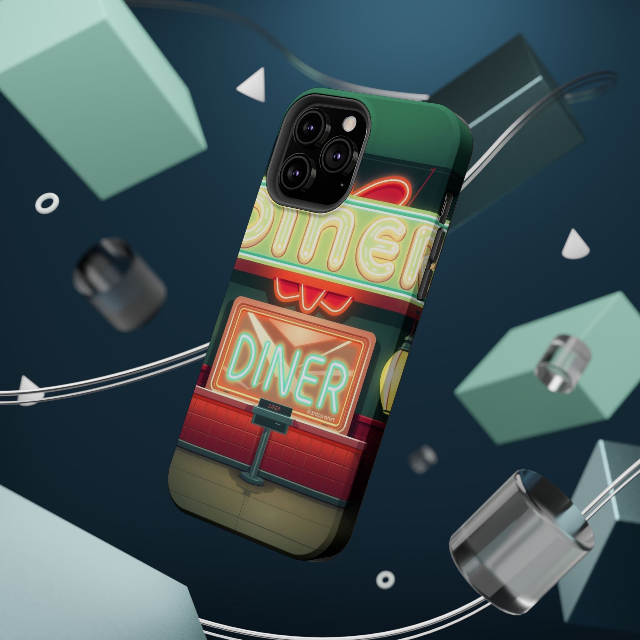iPhone Neon Diner Sign Mystic Art Bold Modern Everyday Snap Case · iPhone Case