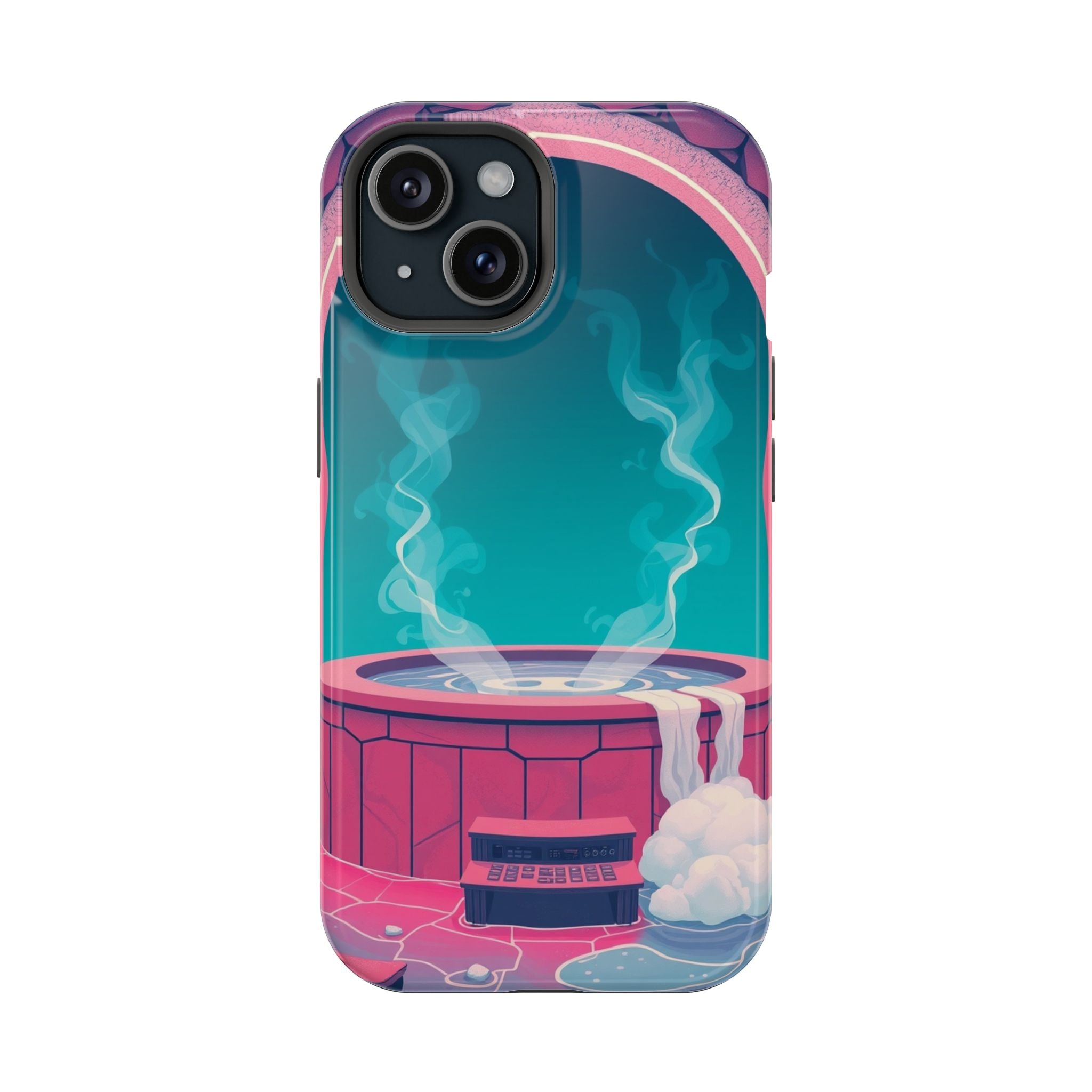 iPhone Hot Spring Steam Risograph Print Slim Everyday iPhone Designer · iPhone C