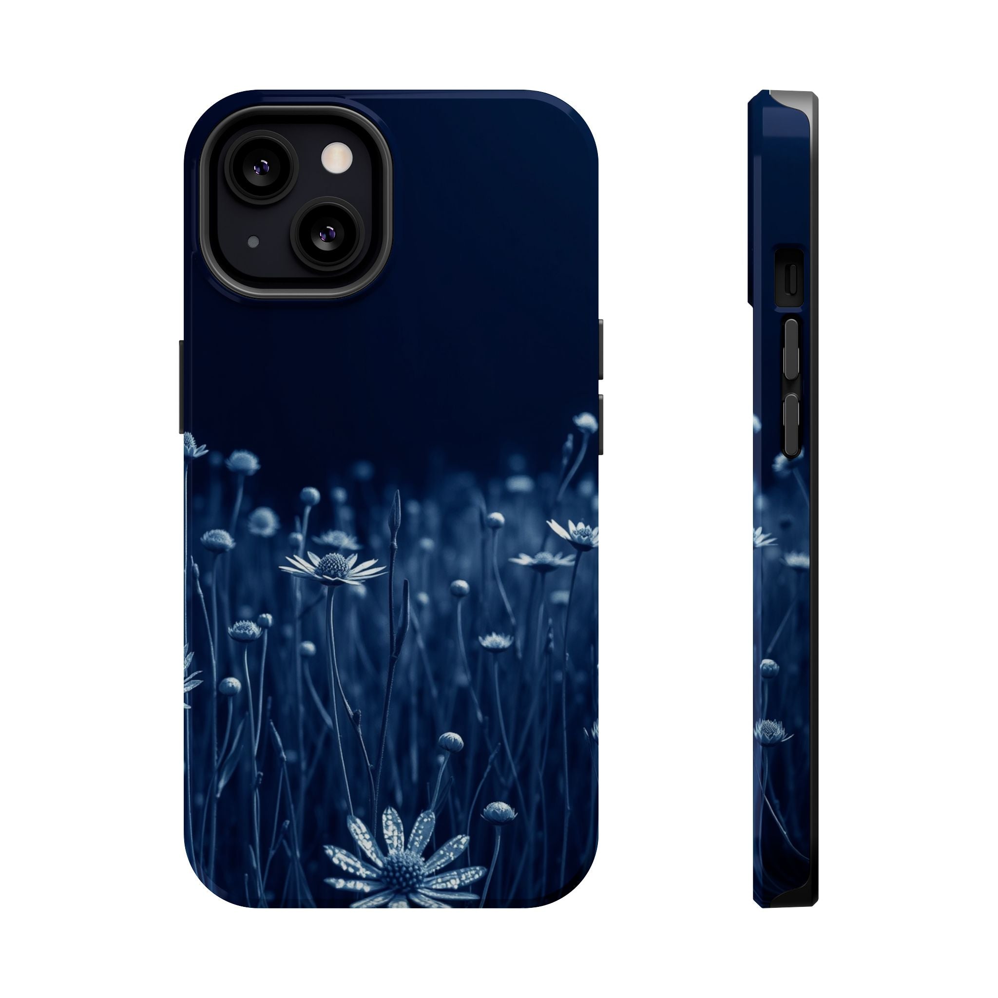 iPhone Midnight Blue And Silver Wildflower Field Clean iPhone Minimal · iPhone C