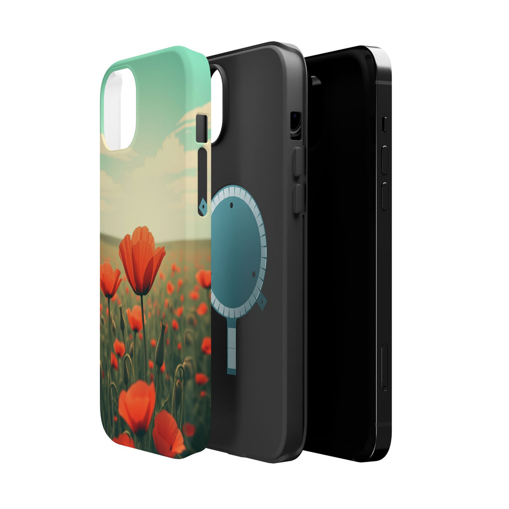 iPhone Radiant Poppy Field Design Bold Modern Everyday Snap Case · iPhone Case