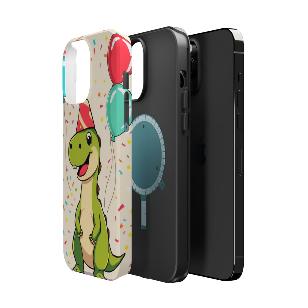 iPhone Dino with Party Hat Kids Fun Phone Case Gift Slim Snap Case · iPhone Case