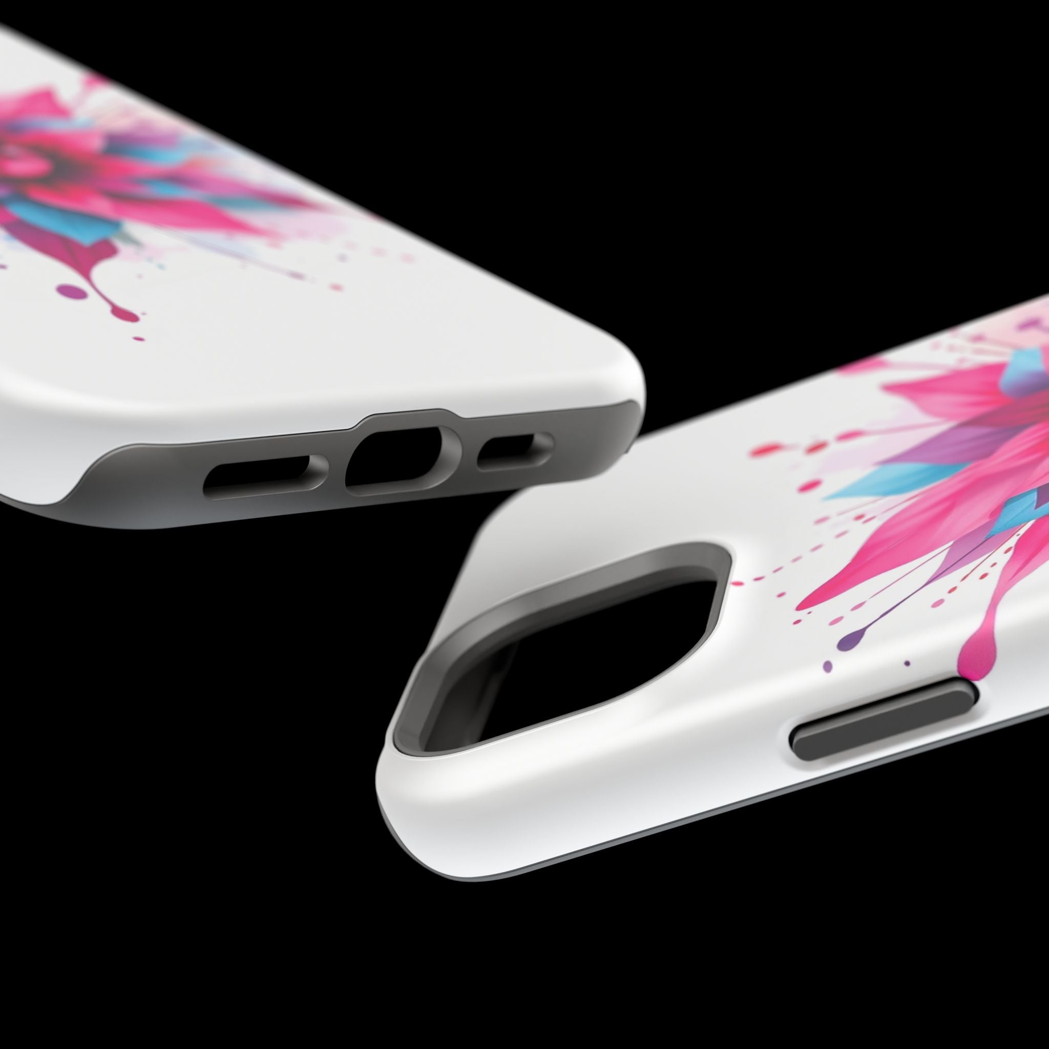 iPhone Floral Watercolor Splash Electric Art Slim iPhone Everyday · iPhone Case
